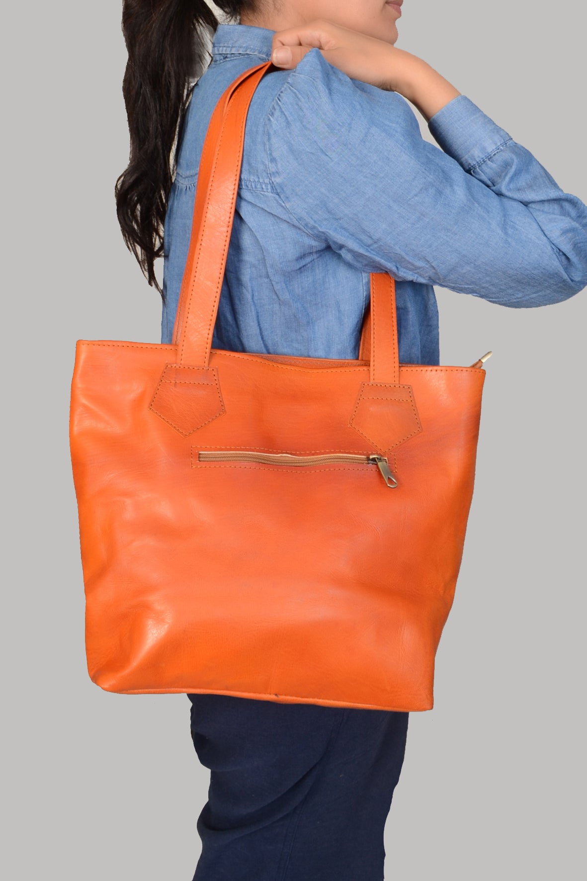 Olivia Leather Tote Bag