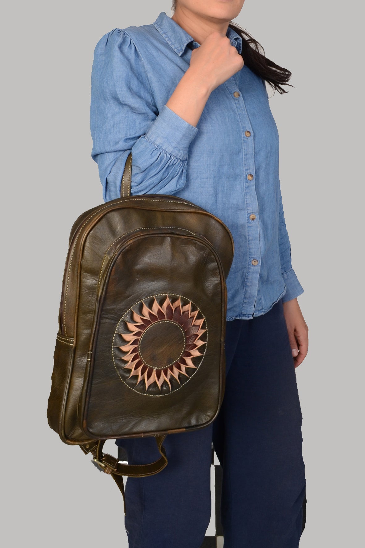 Riley Leather Backpack