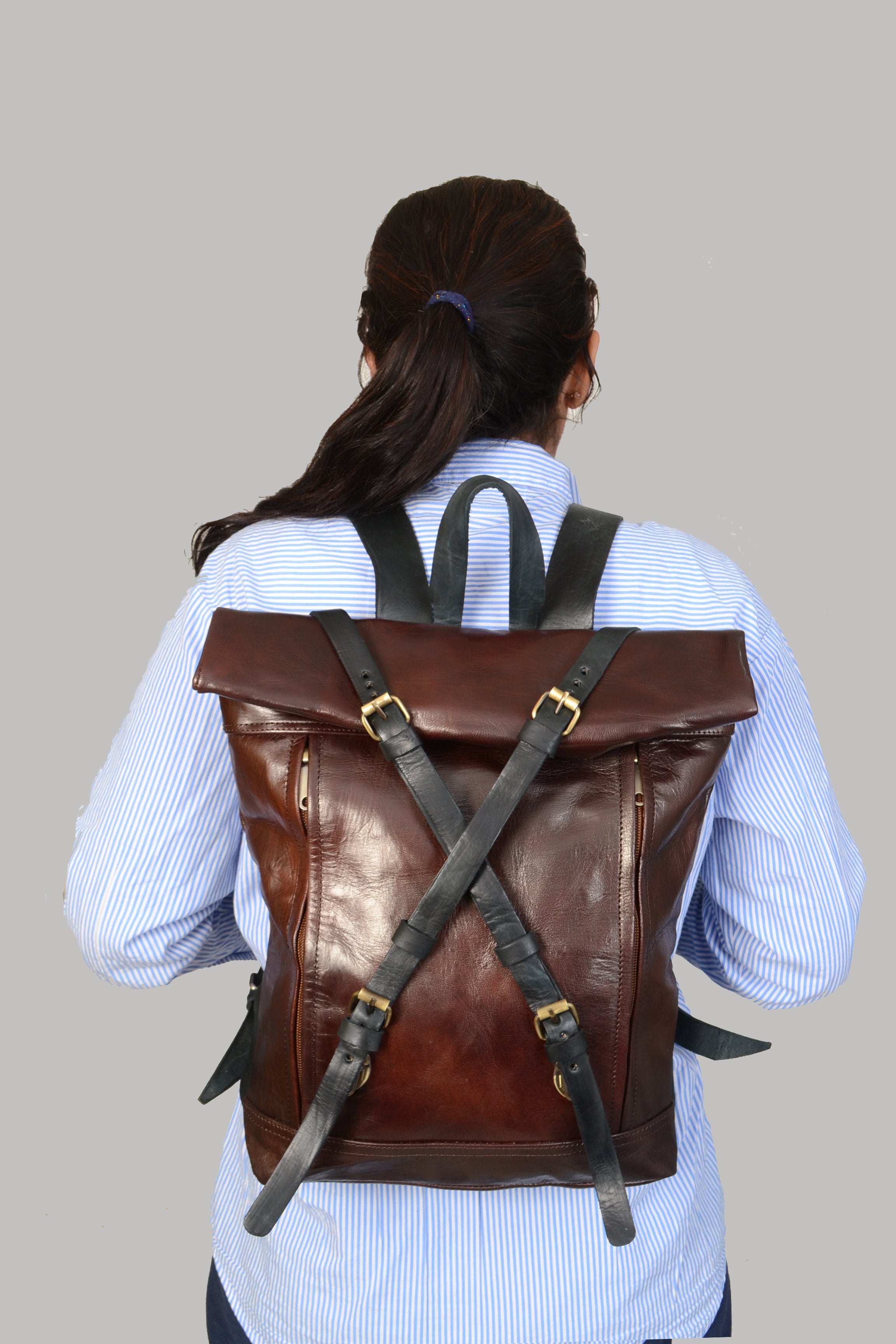 Grec Leather Backpack