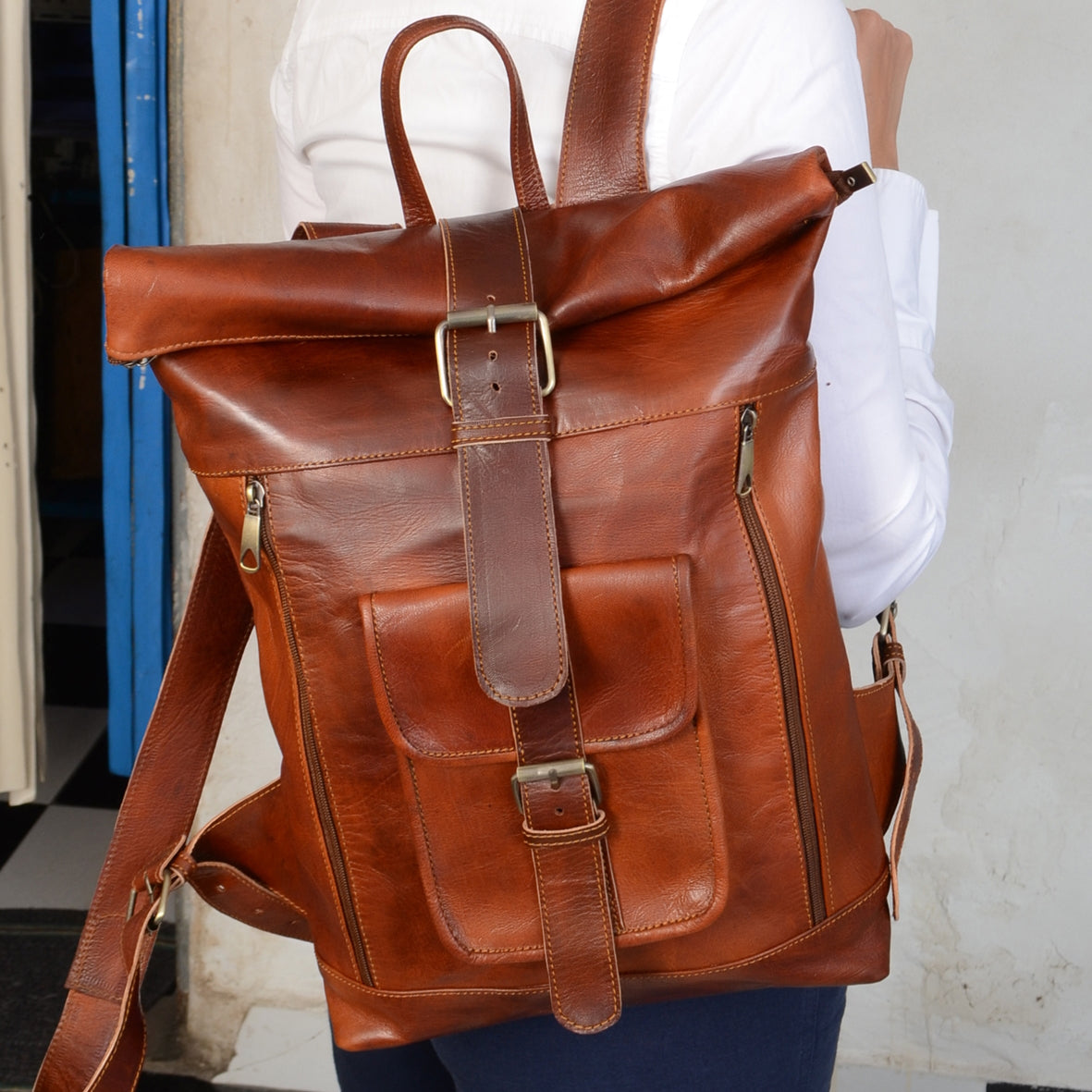 Alex Leather Backpack