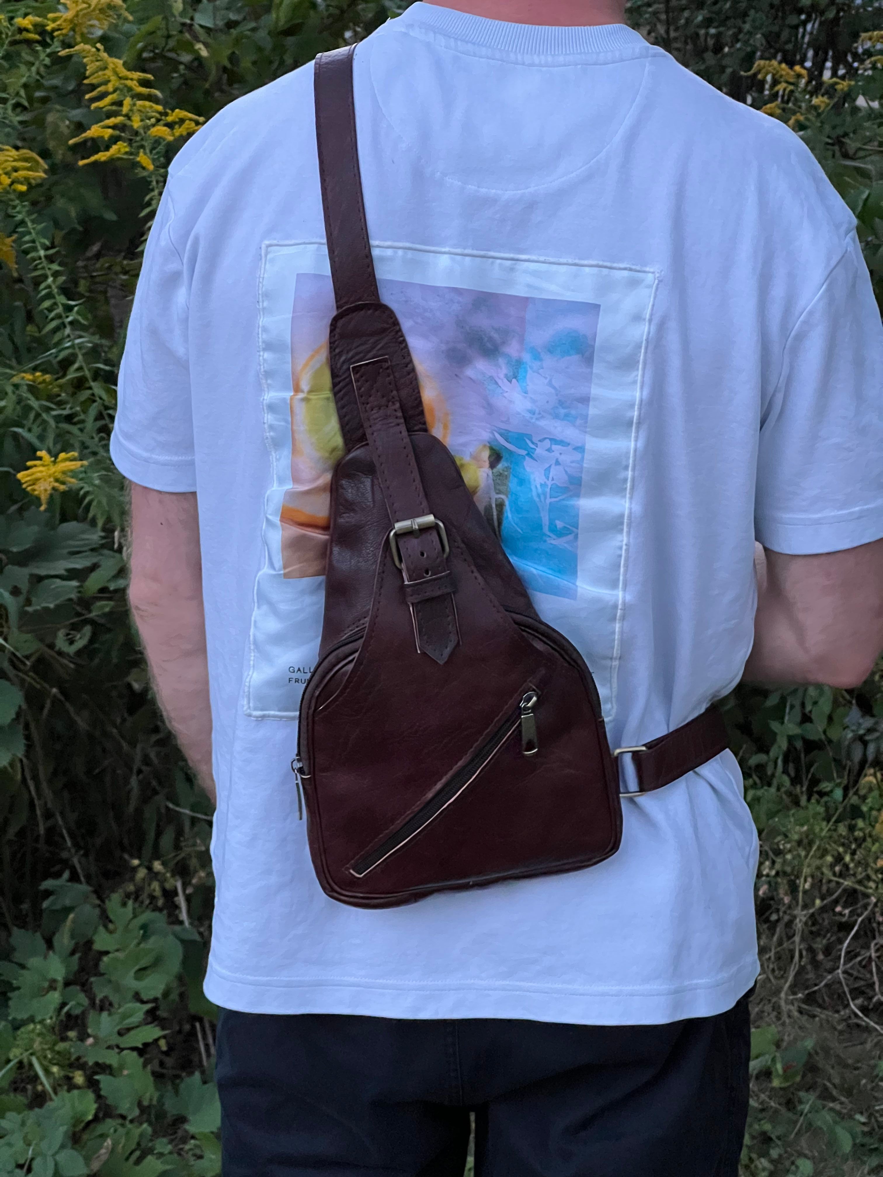 Theo Leather Sling Crossbody Bag