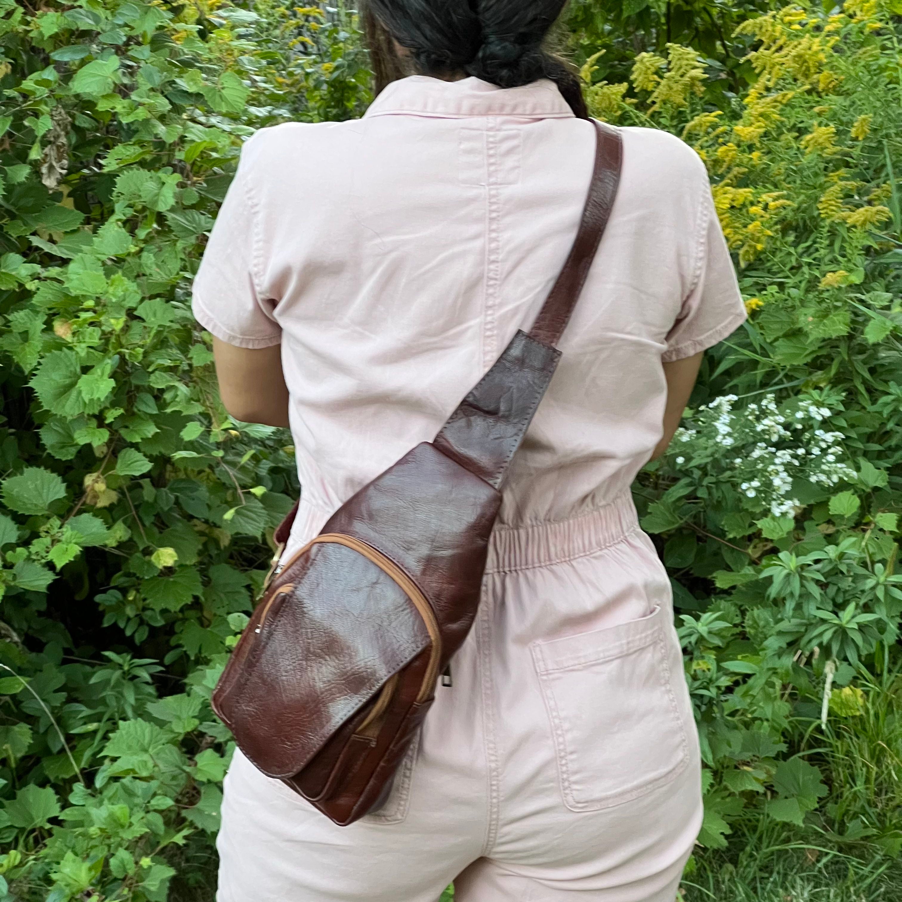 Parker Leather Sling Crossbody Bag