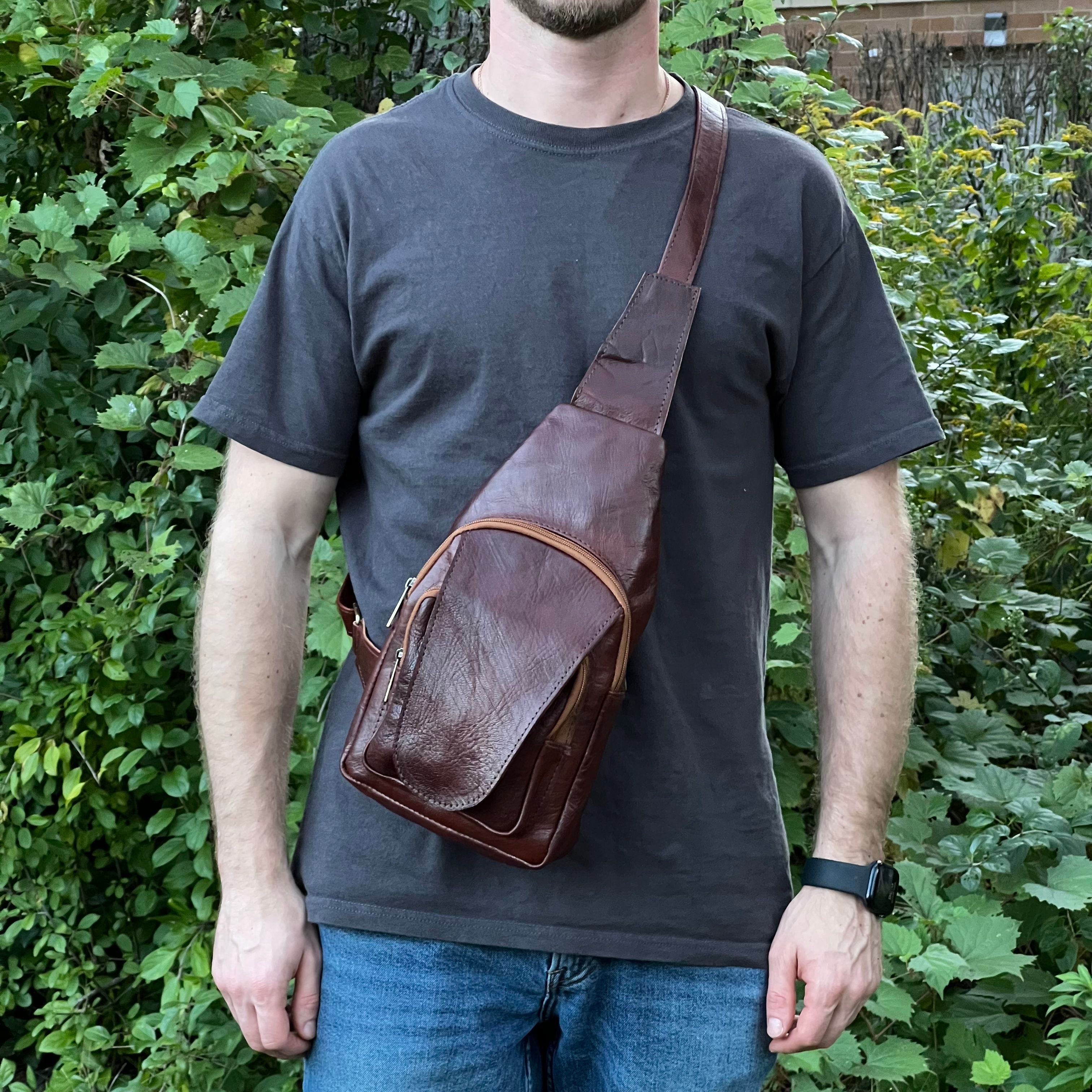 Parker Leather Sling Crossbody Bag