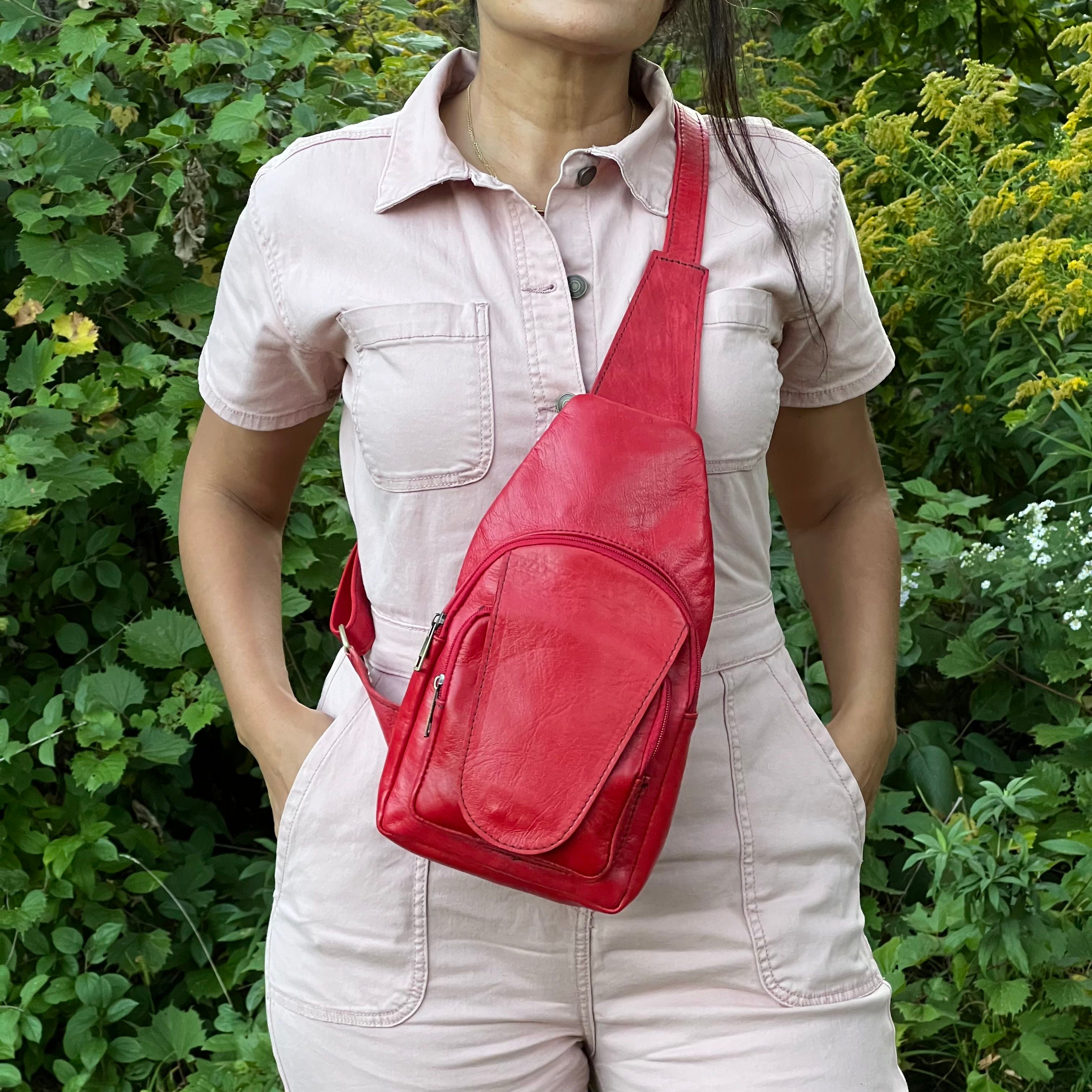 Parker Leather Sling Crossbody Bag