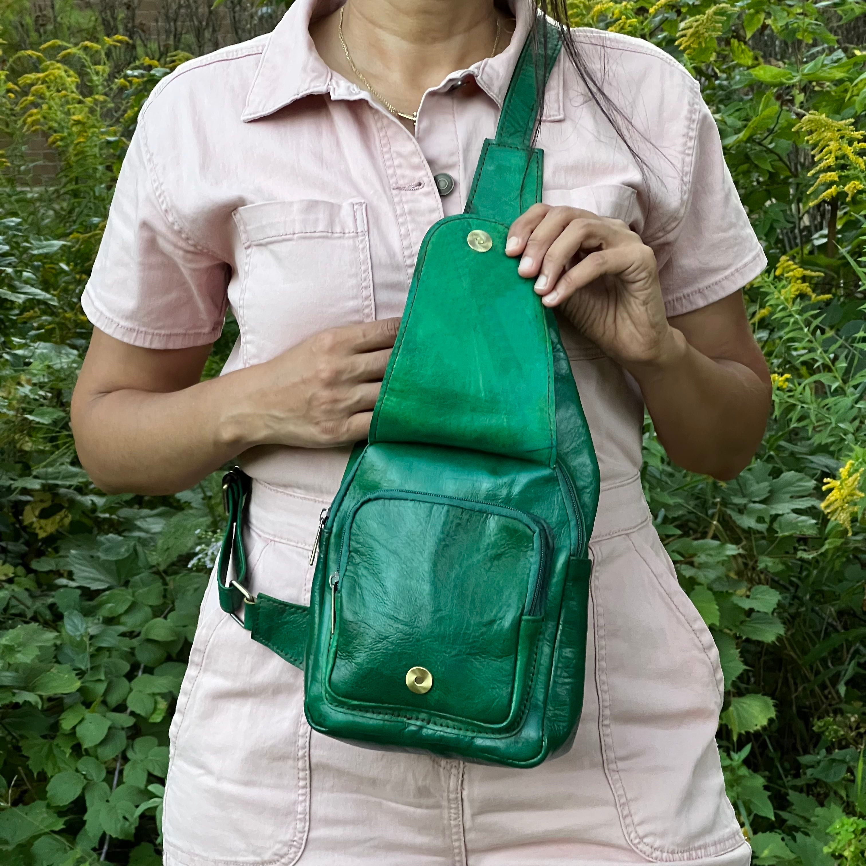 Parker Leather Sling Crossbody Bag