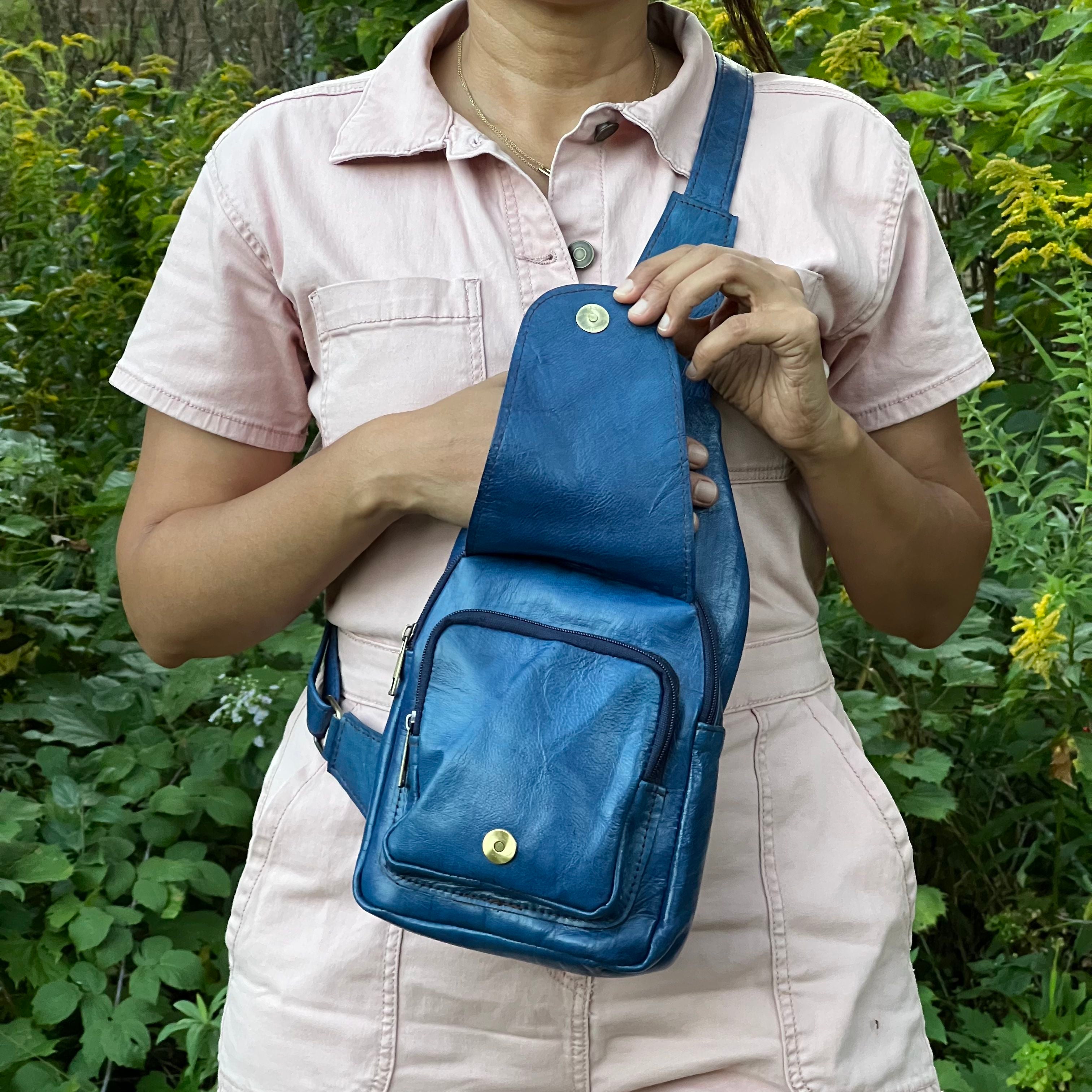 Parker Leather Sling Crossbody Bag