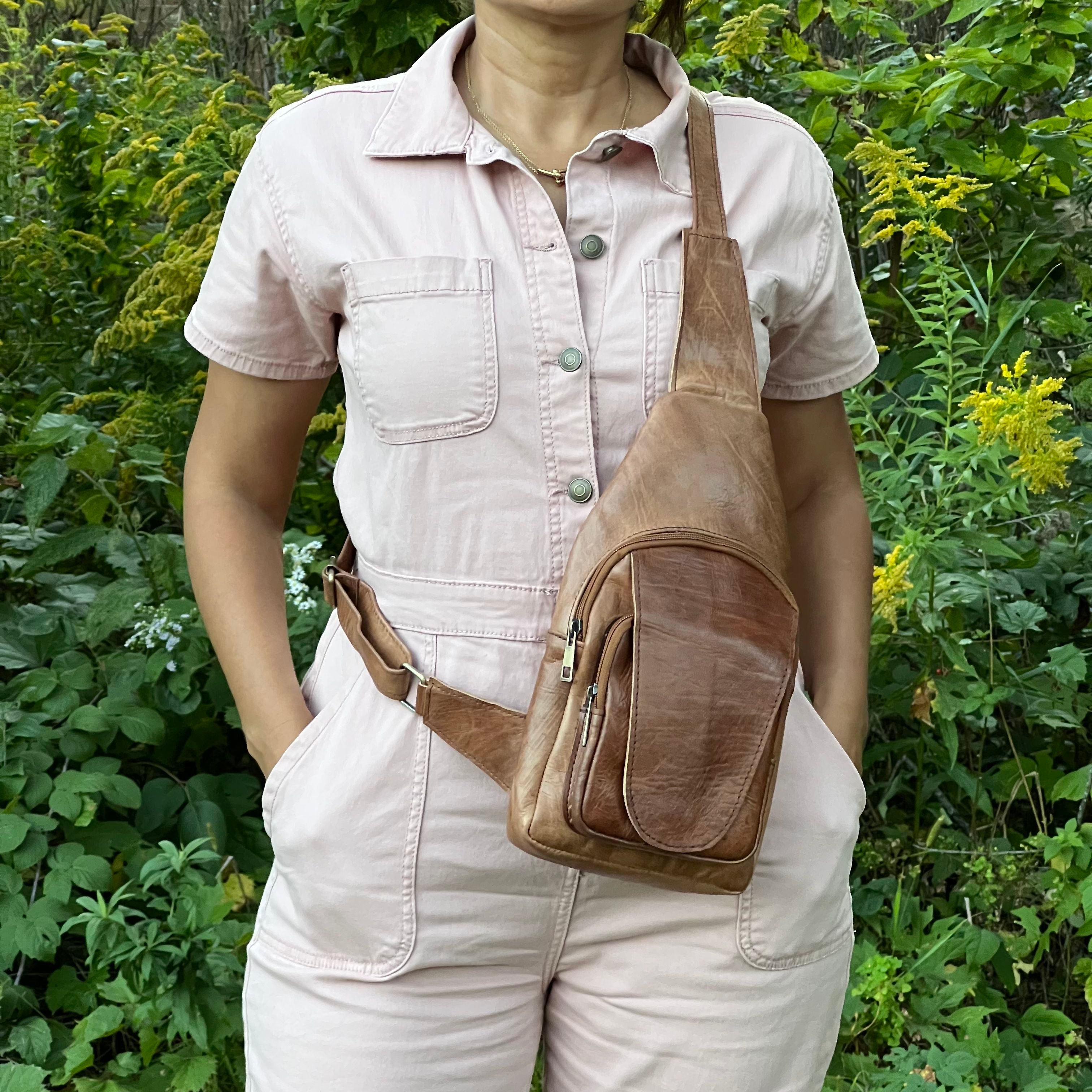 Parker Leather Sling Crossbody Bag