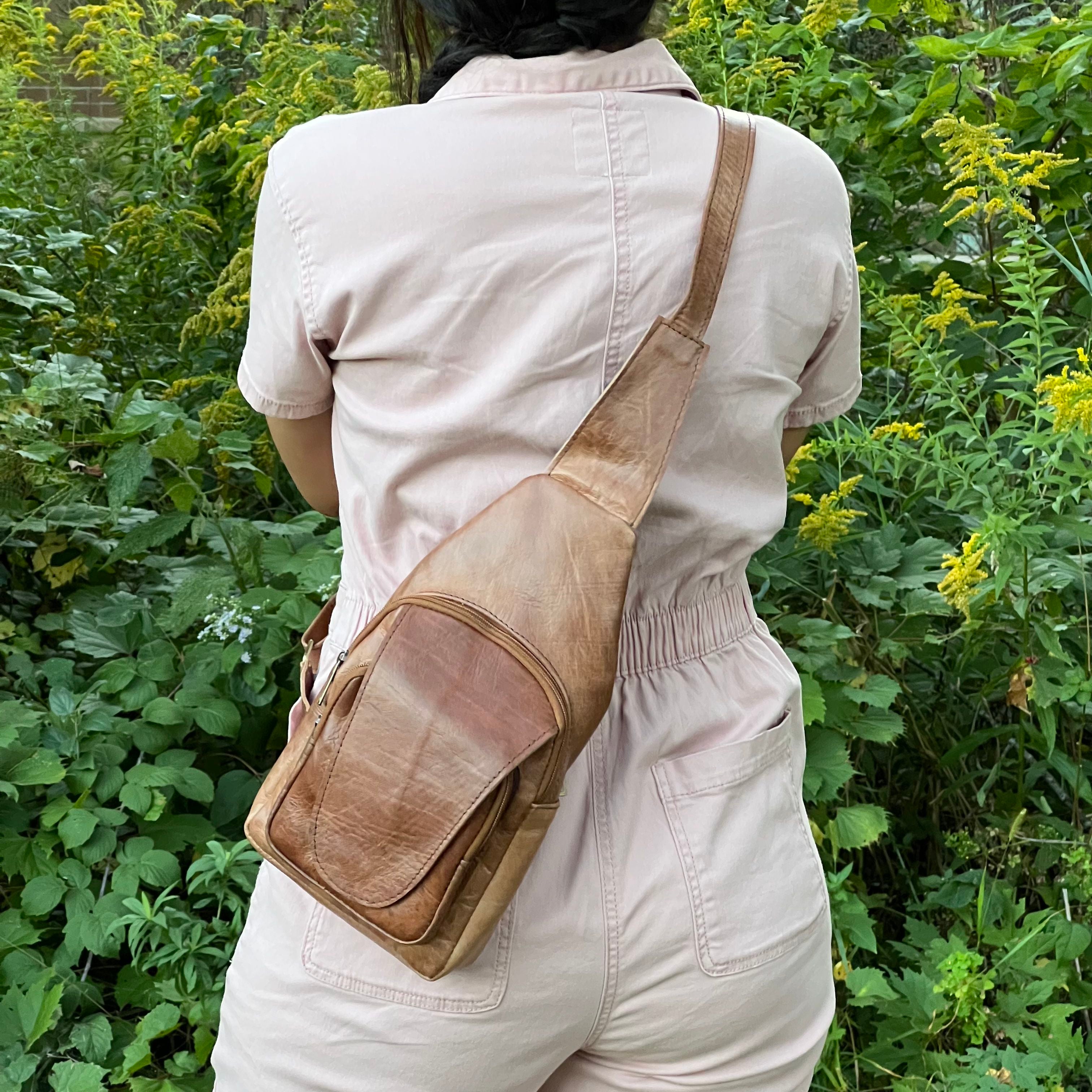 Parker Leather Sling Crossbody Bag