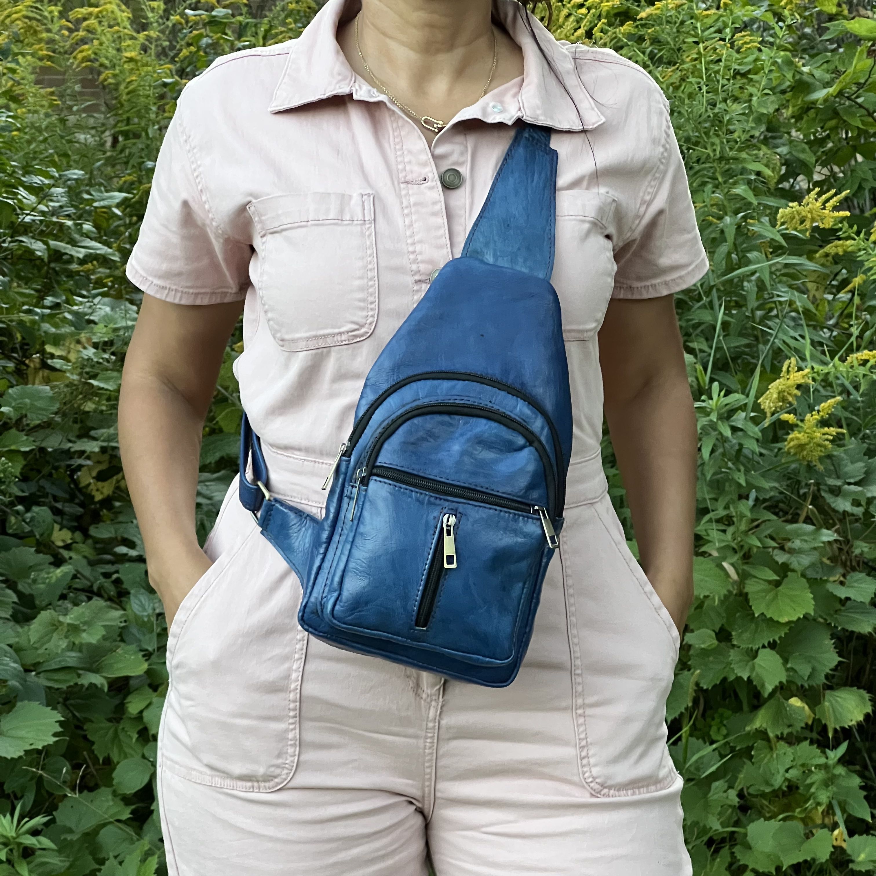 Alexis Leather Sling Crossbody Bag