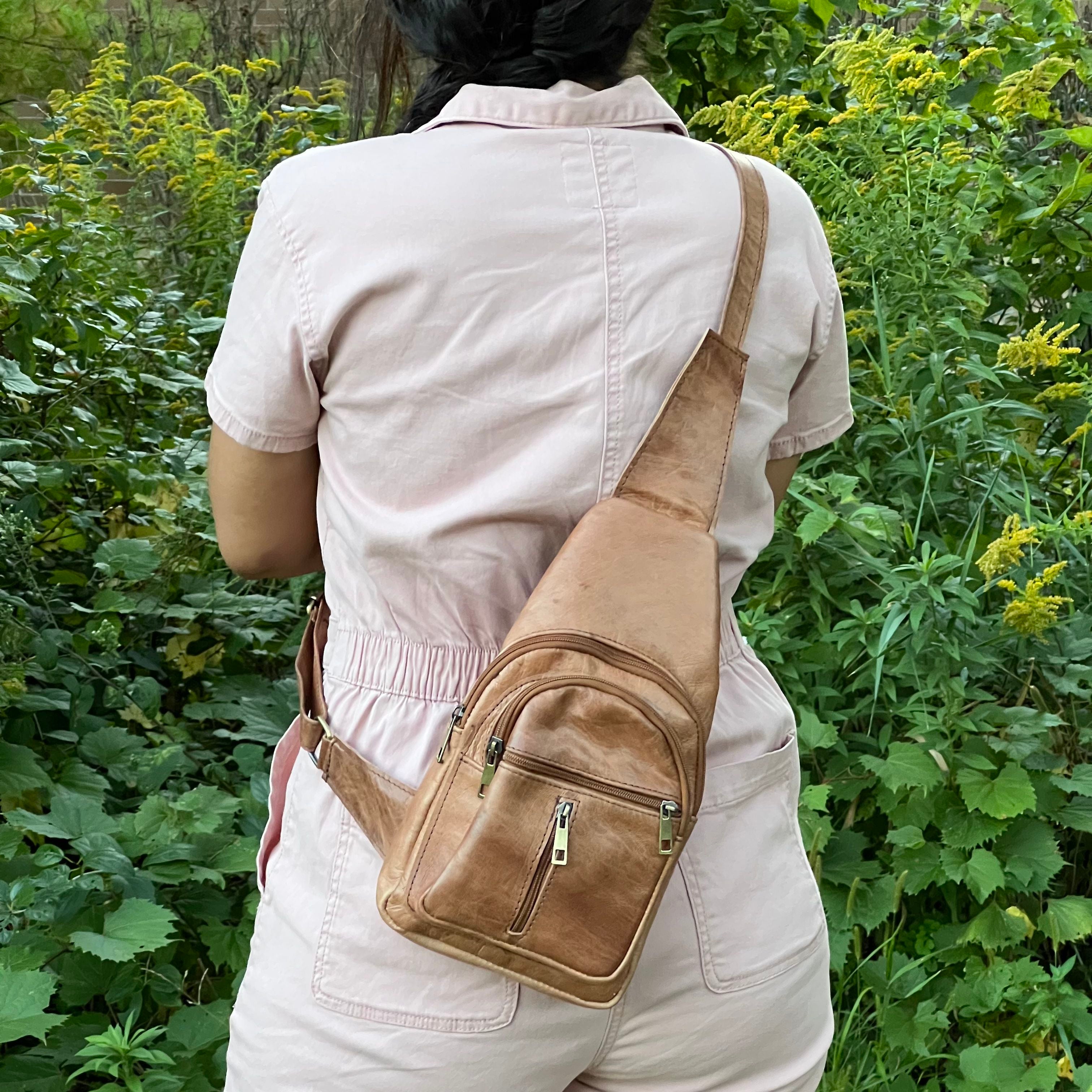 Alexis Leather Sling Crossbody Bag