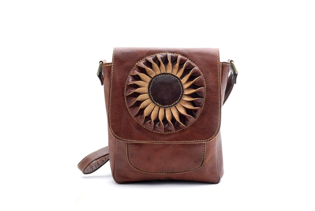 Roman Leather Crossbody Bag