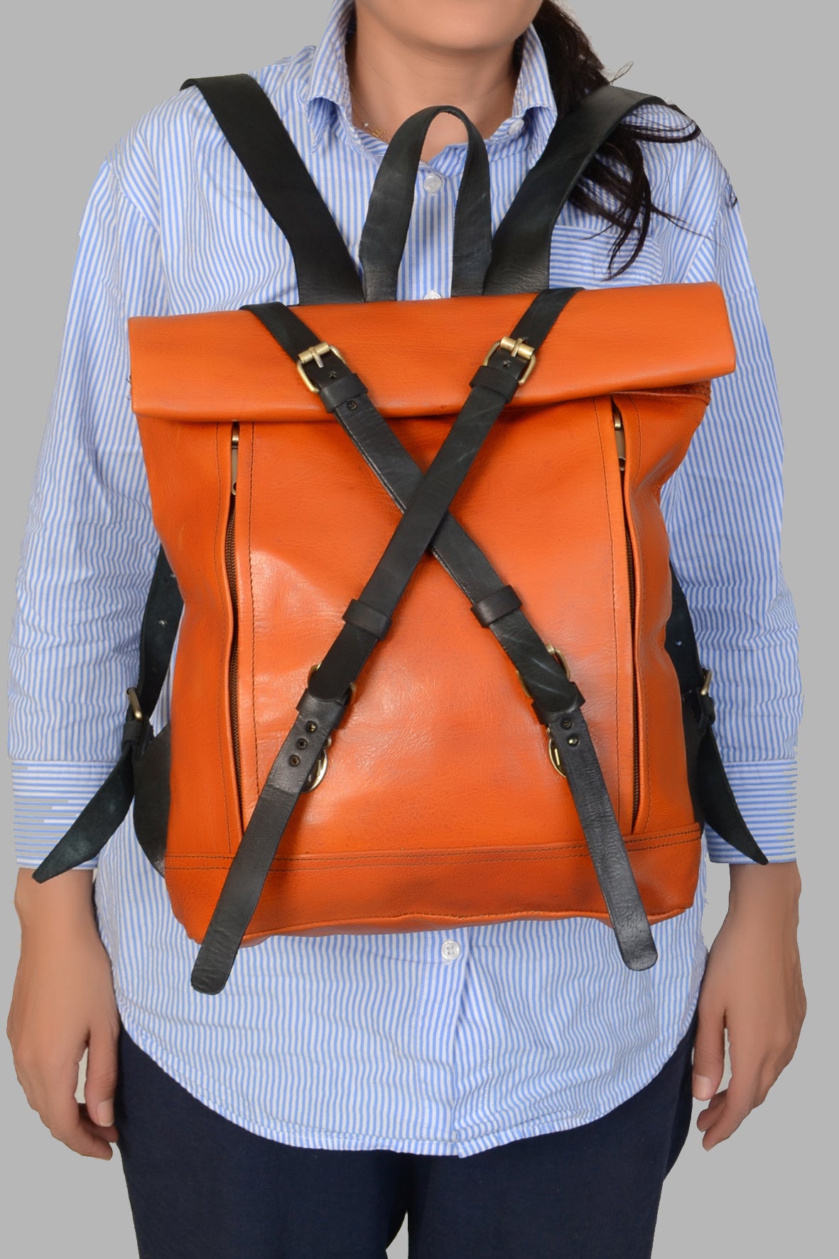 Grec Leather Backpack