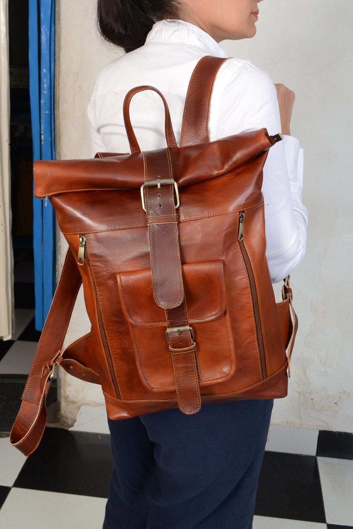 Alex Leather Backpack