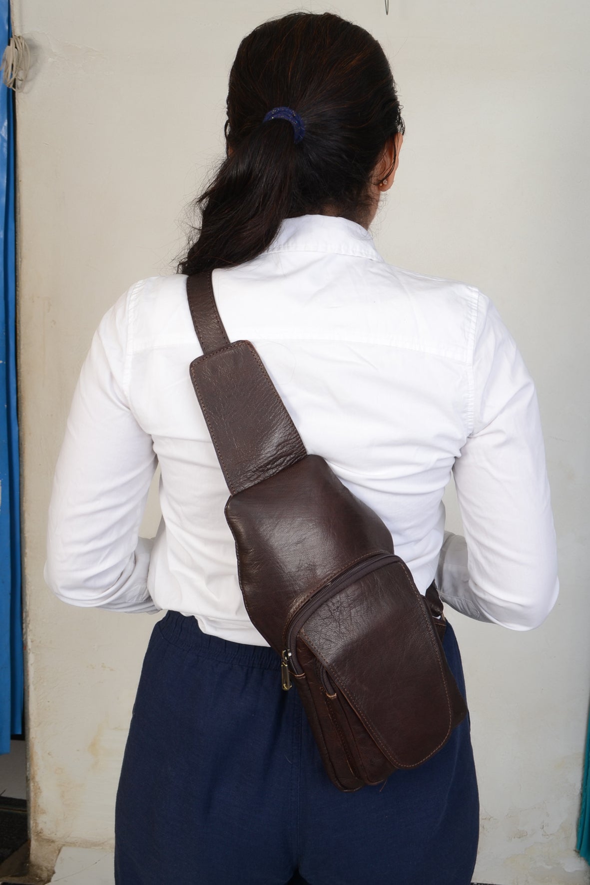 Parker Leather Sling Crossbody Bag