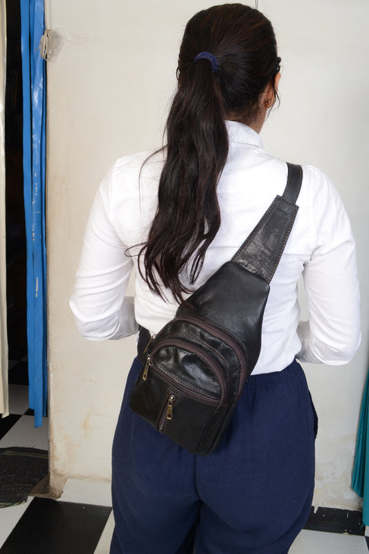 Alexis Leather Sling Crossbody Bag