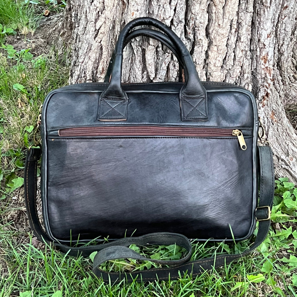 Lincoln Leather Briefcase Messenger Bag