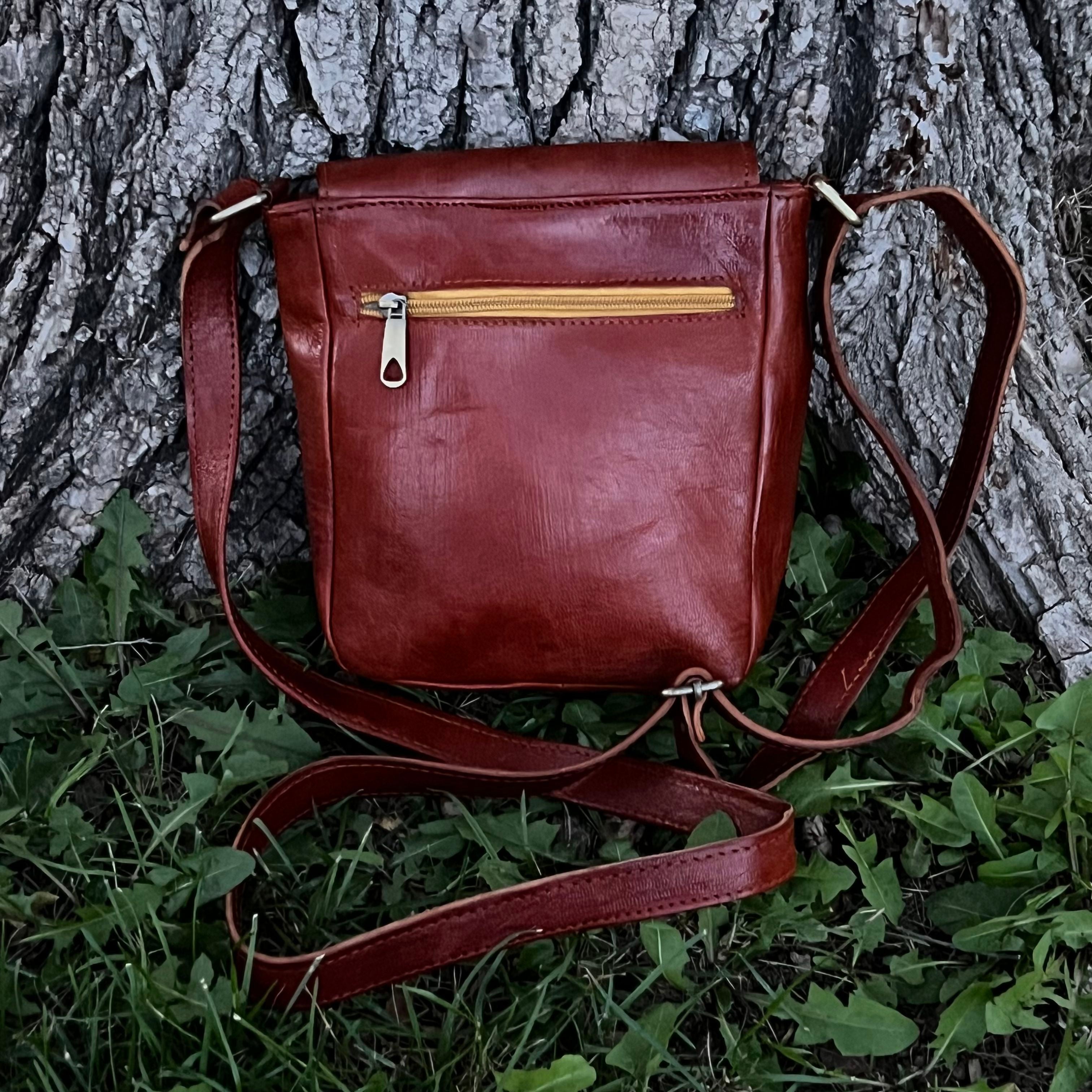 Roman Leather Crossbody Bag