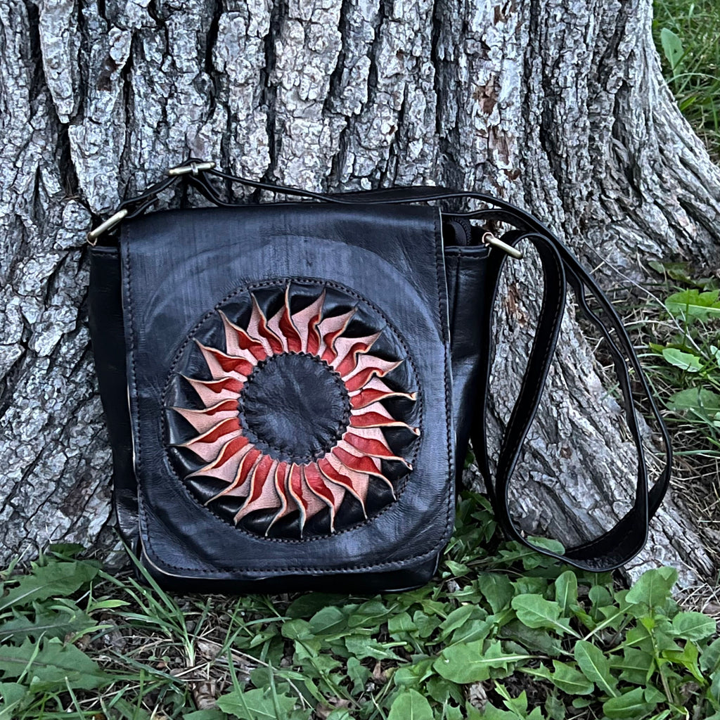 Roman Leather Crossbody Bag