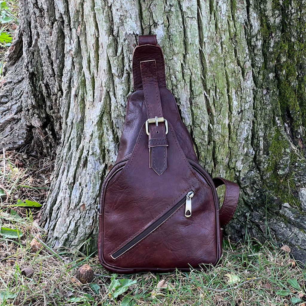 Theo Leather Sling Crossbody Bag