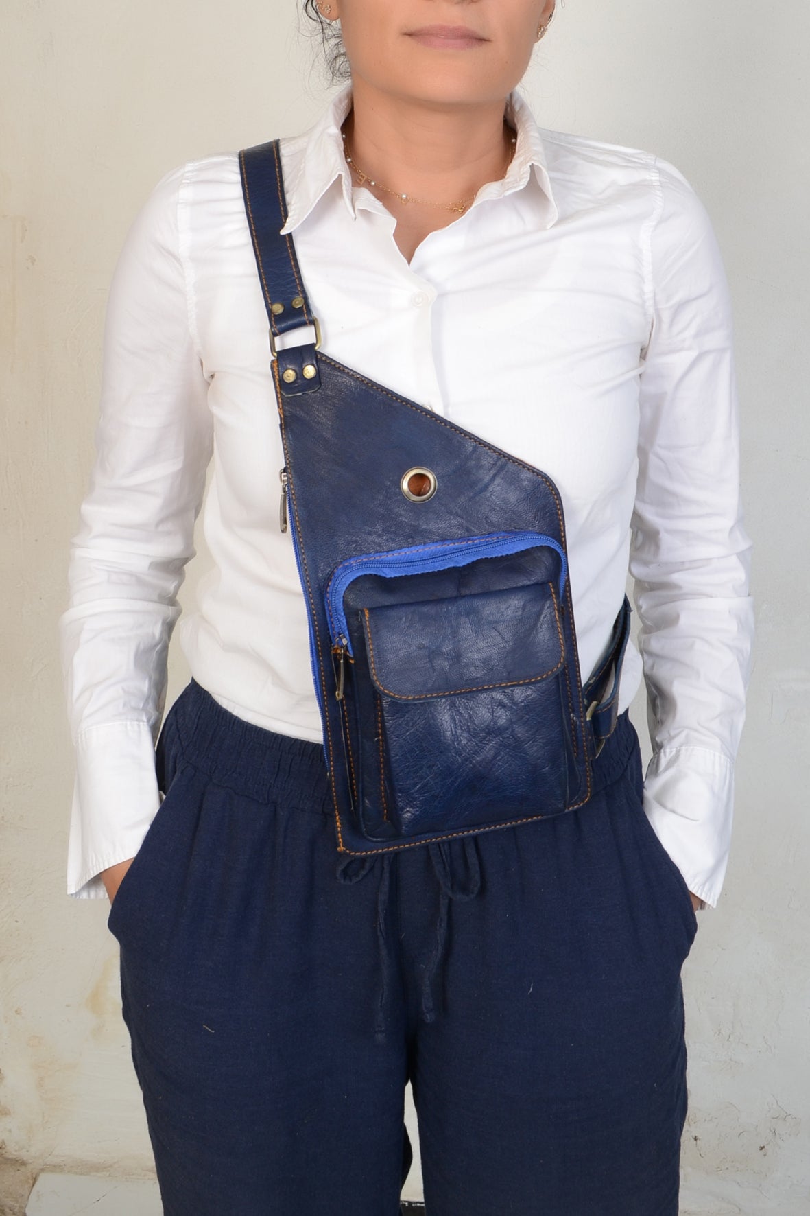 Atlas Leather Sling Crossbody Bag