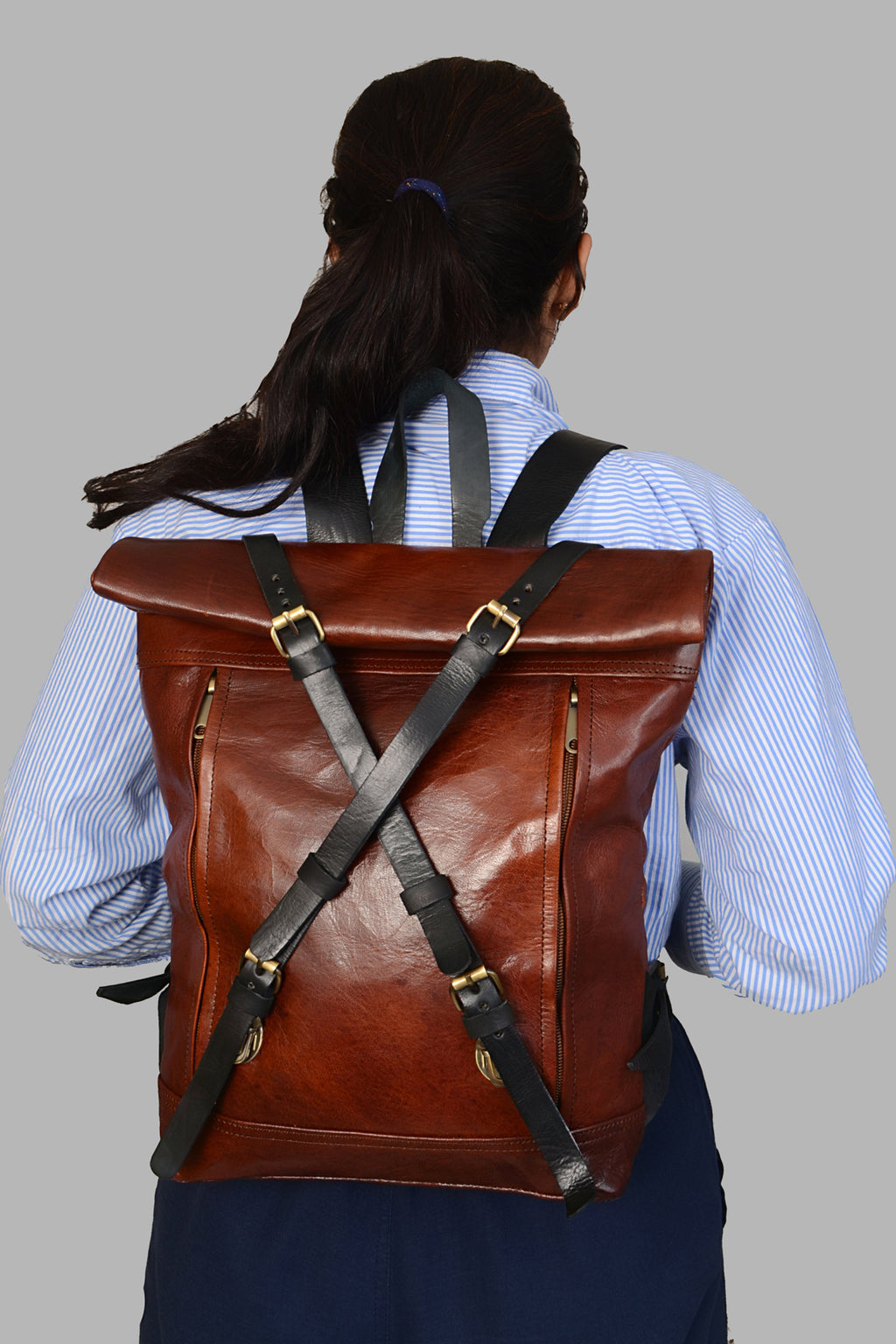 Grec Leather Backpack