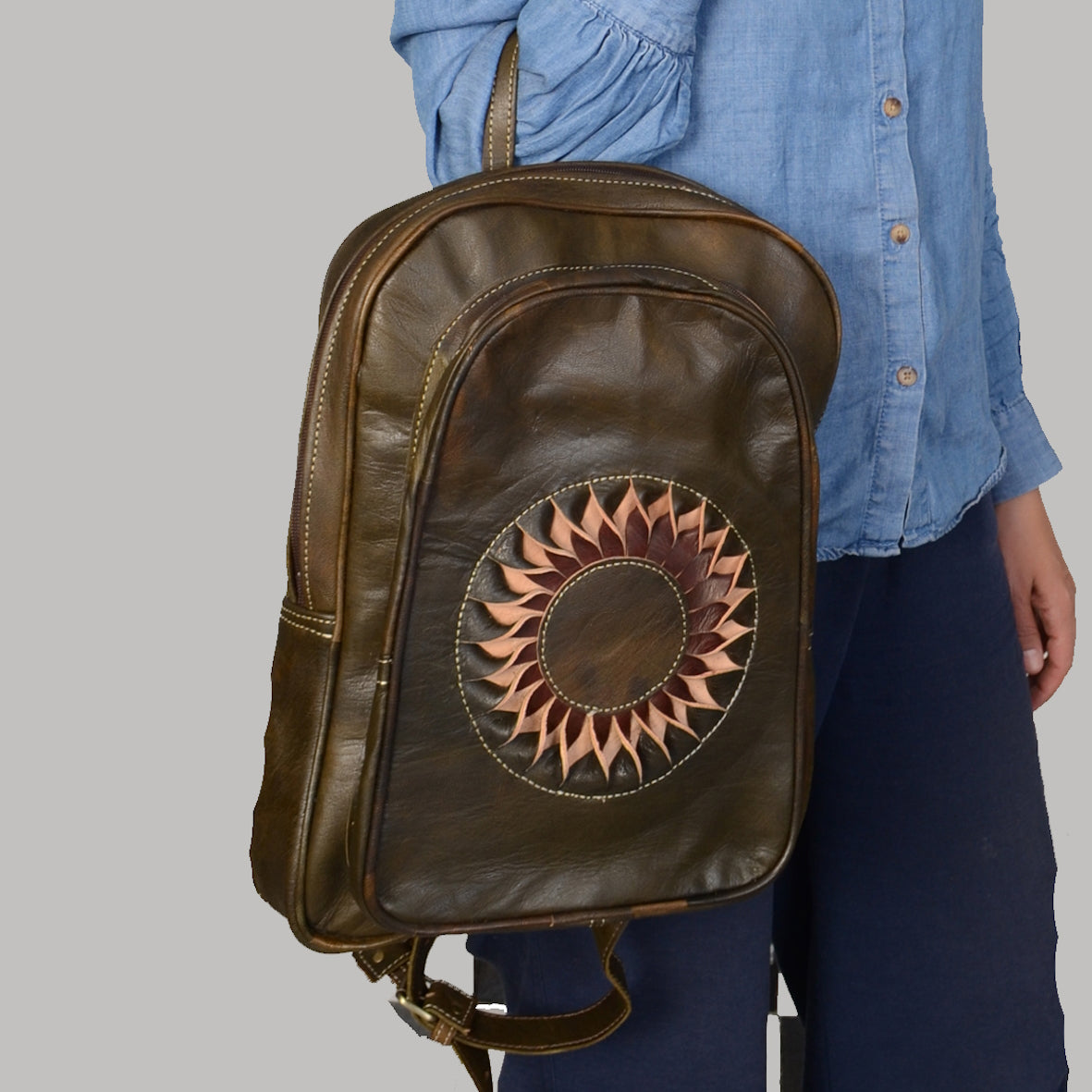 Riley Leather Backpack