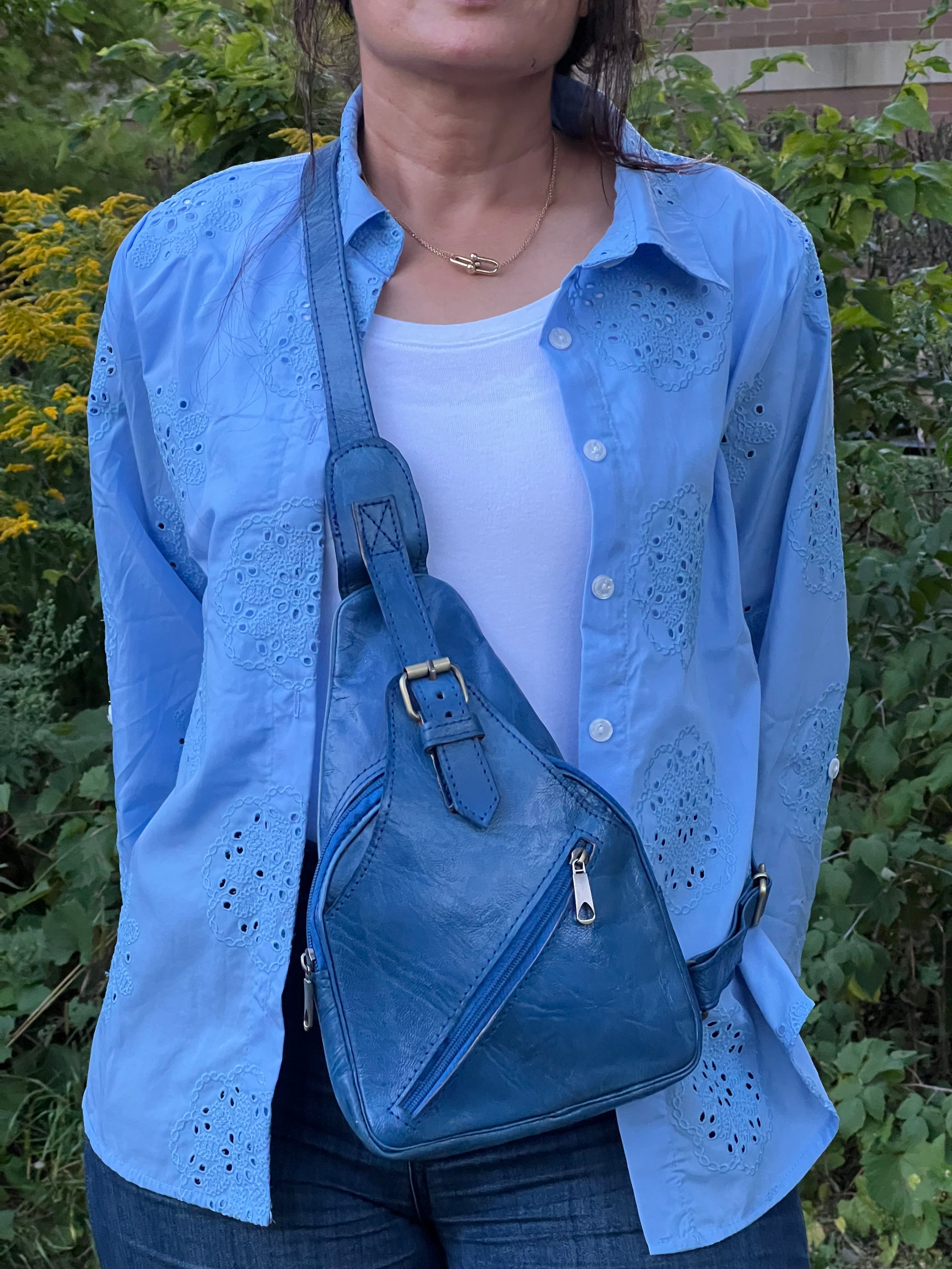 Theo Leather Sling Crossbody Bag