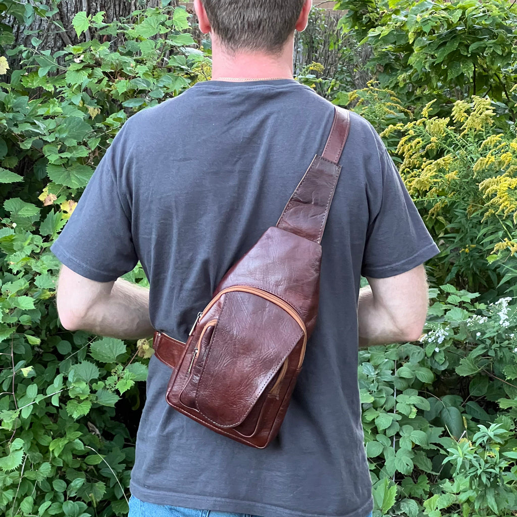 Parker Leather Sling Crossbody Bag