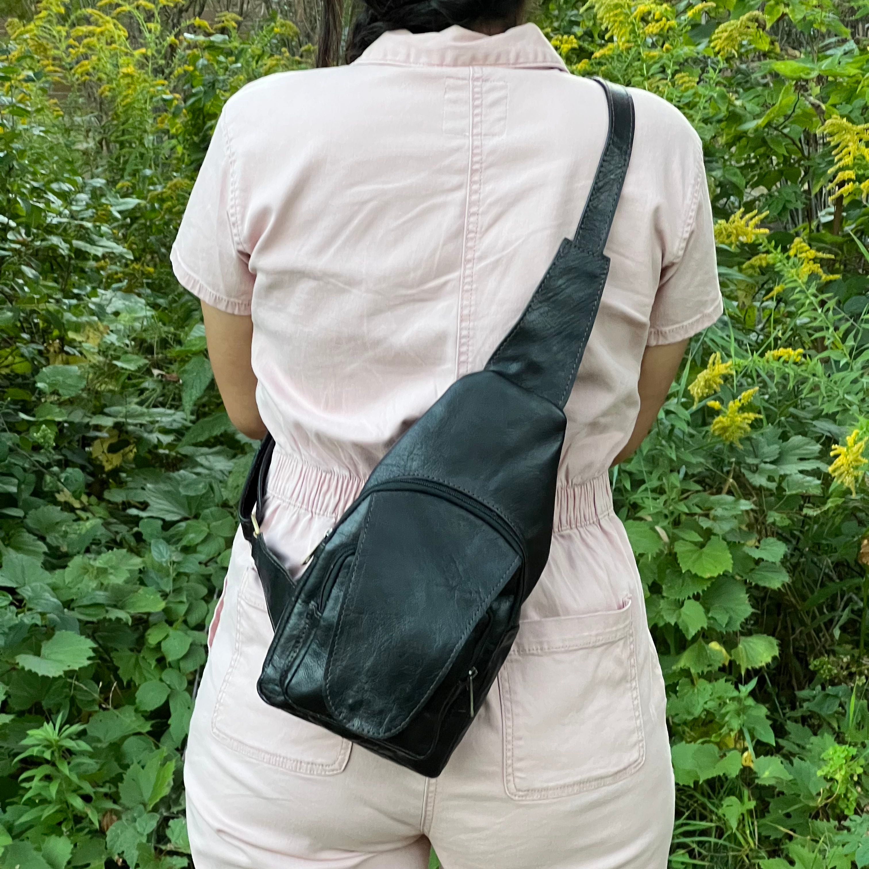 Parker Leather Sling Crossbody Bag