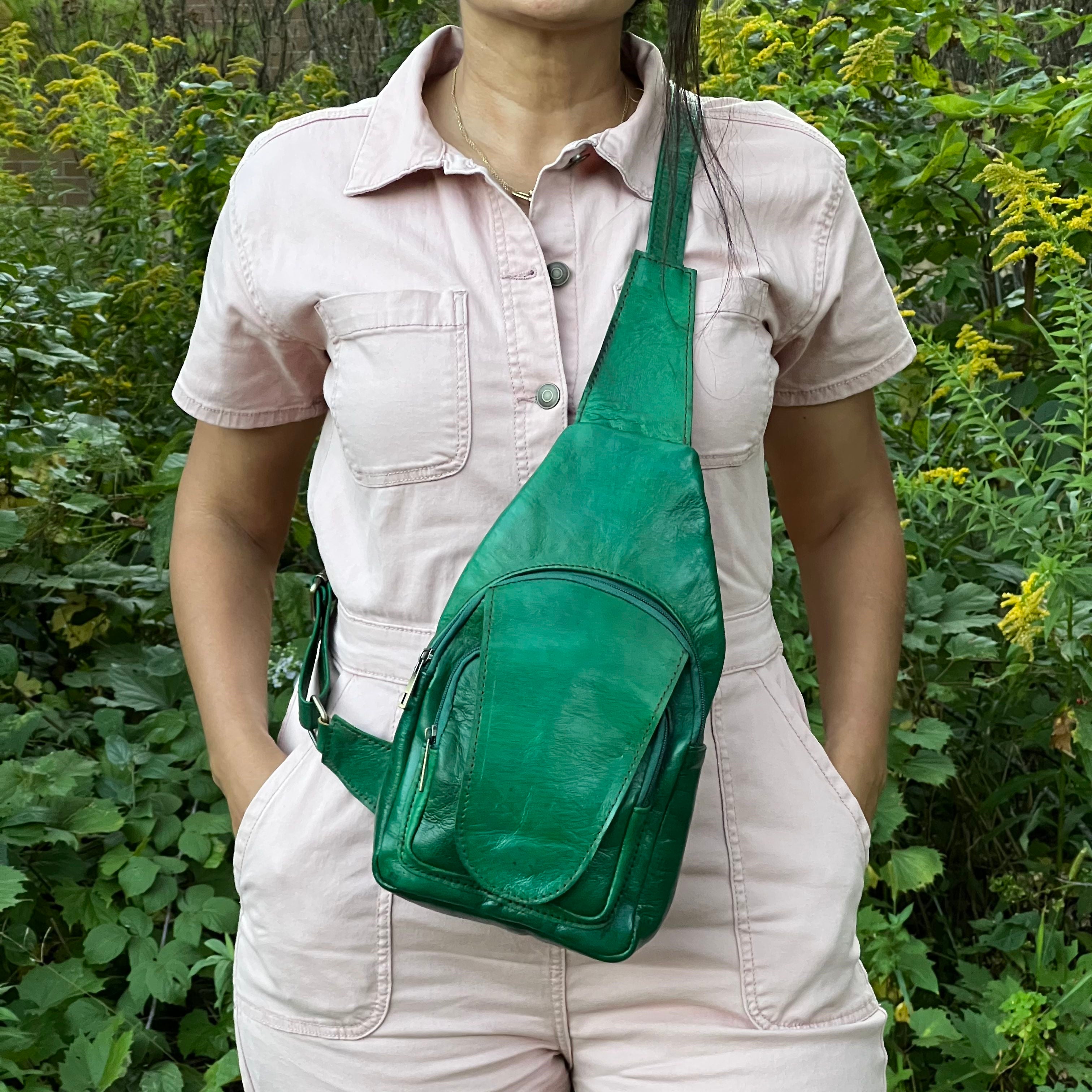 Parker Leather Sling Crossbody Bag