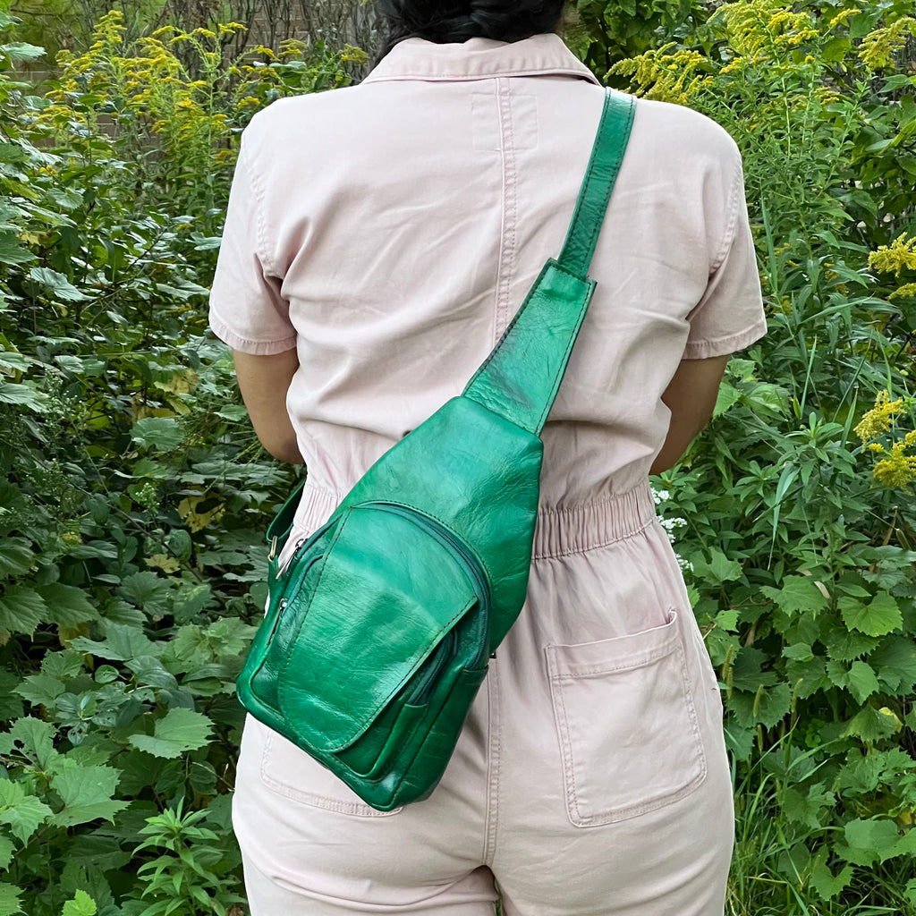 Parker Leather Sling Crossbody Bag