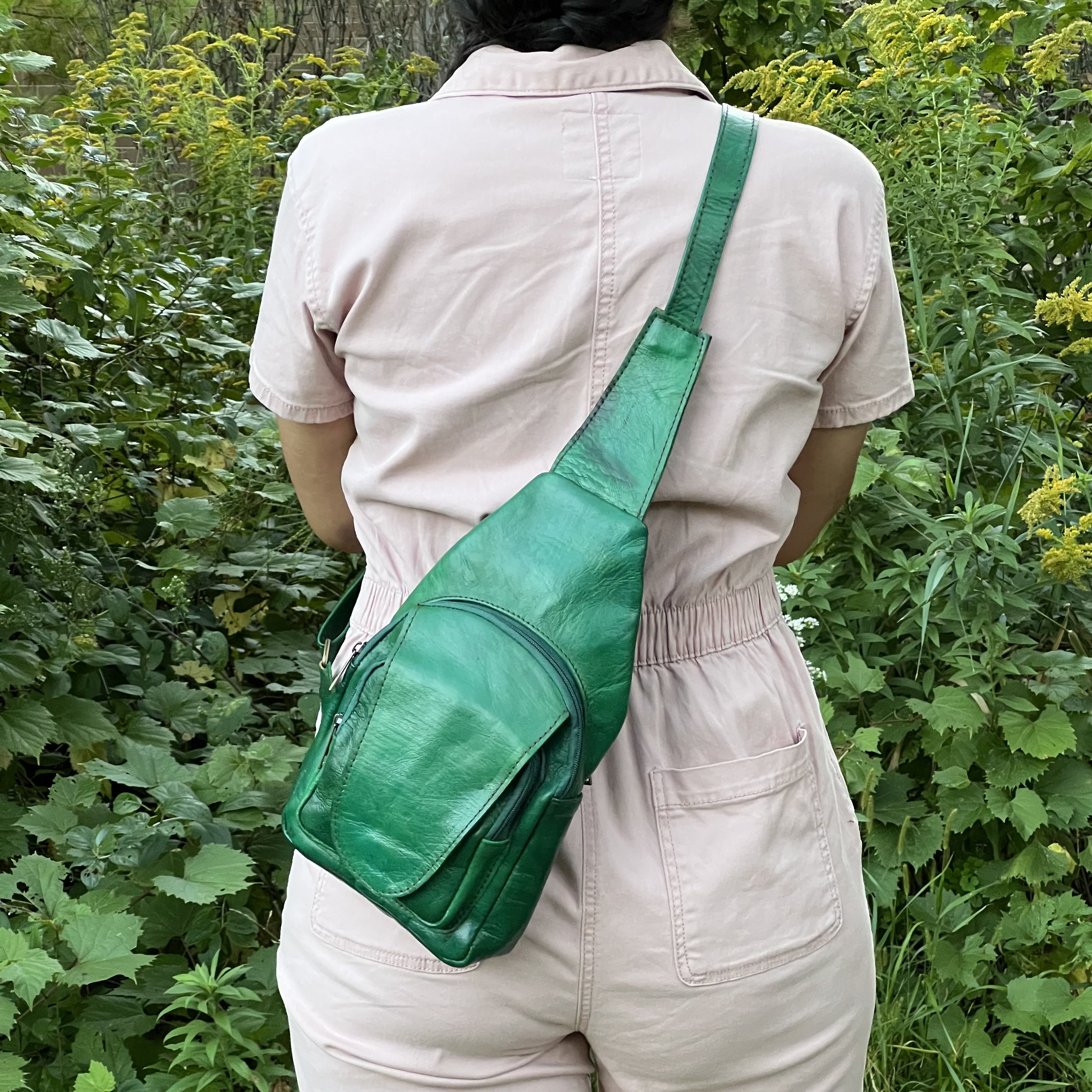 Parker Leather Sling Crossbody Bag