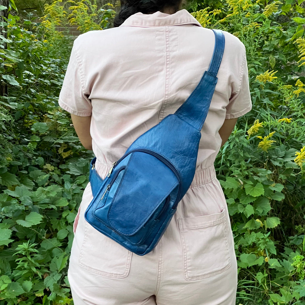 Parker Leather Sling Crossbody Bag