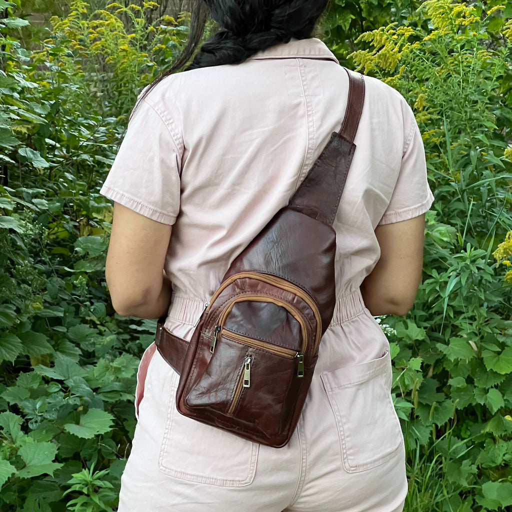 Alexis Leather Sling Crossbody Bag