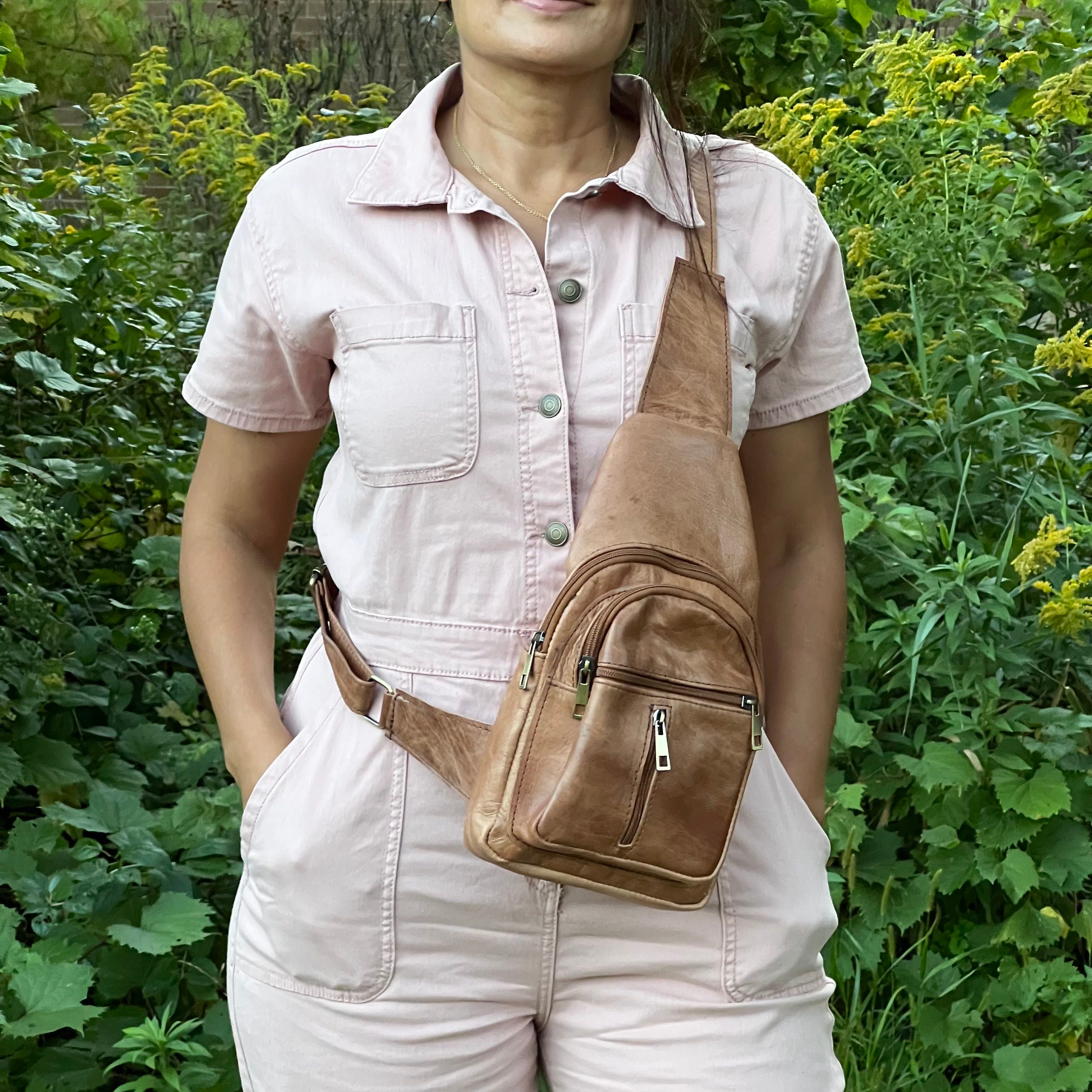 Alexis Leather Sling Crossbody Bag