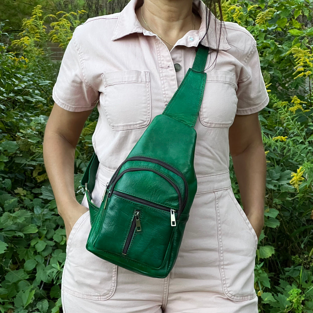 Alexis Leather Sling Crossbody Bag