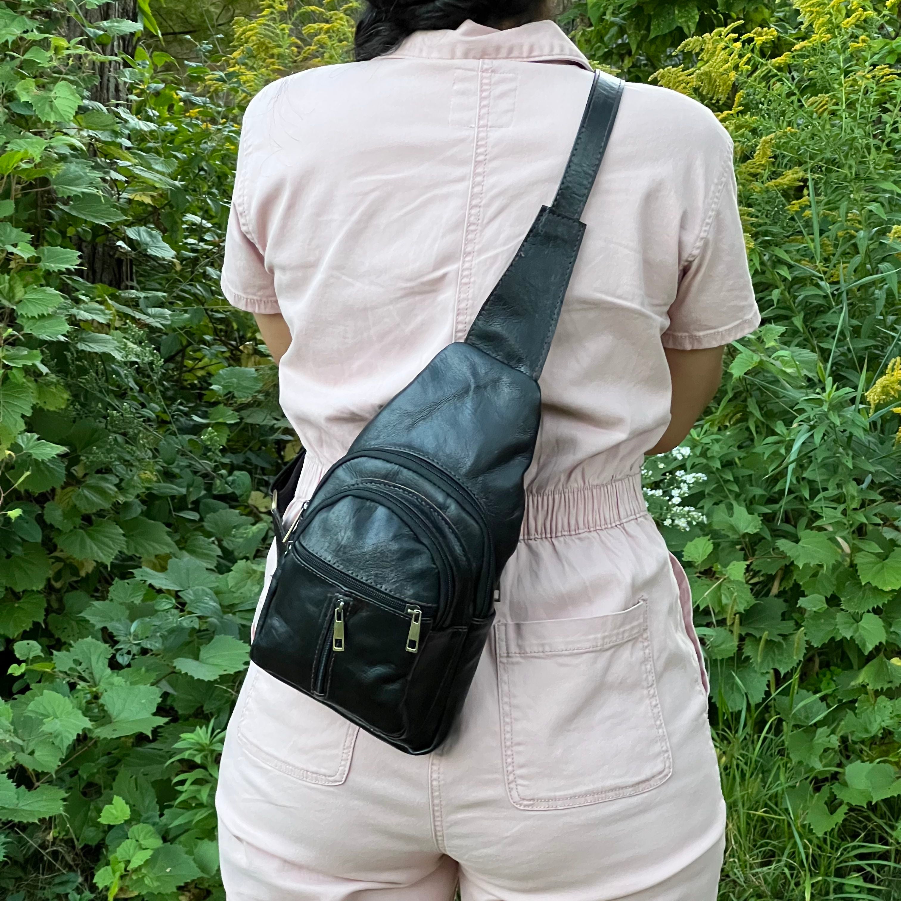 Alexis Leather Sling Crossbody Bag