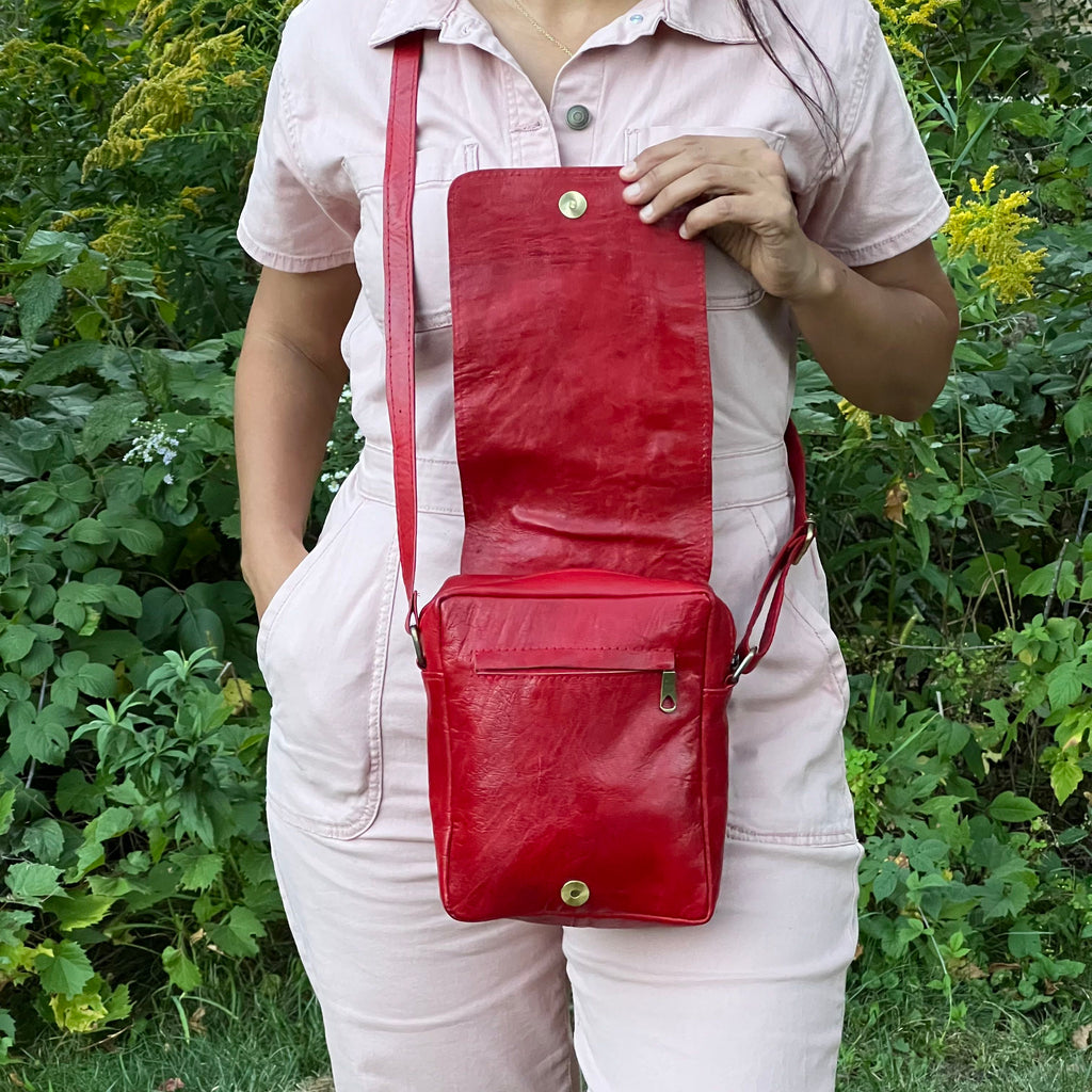 Rene Leather Crossbody Bag