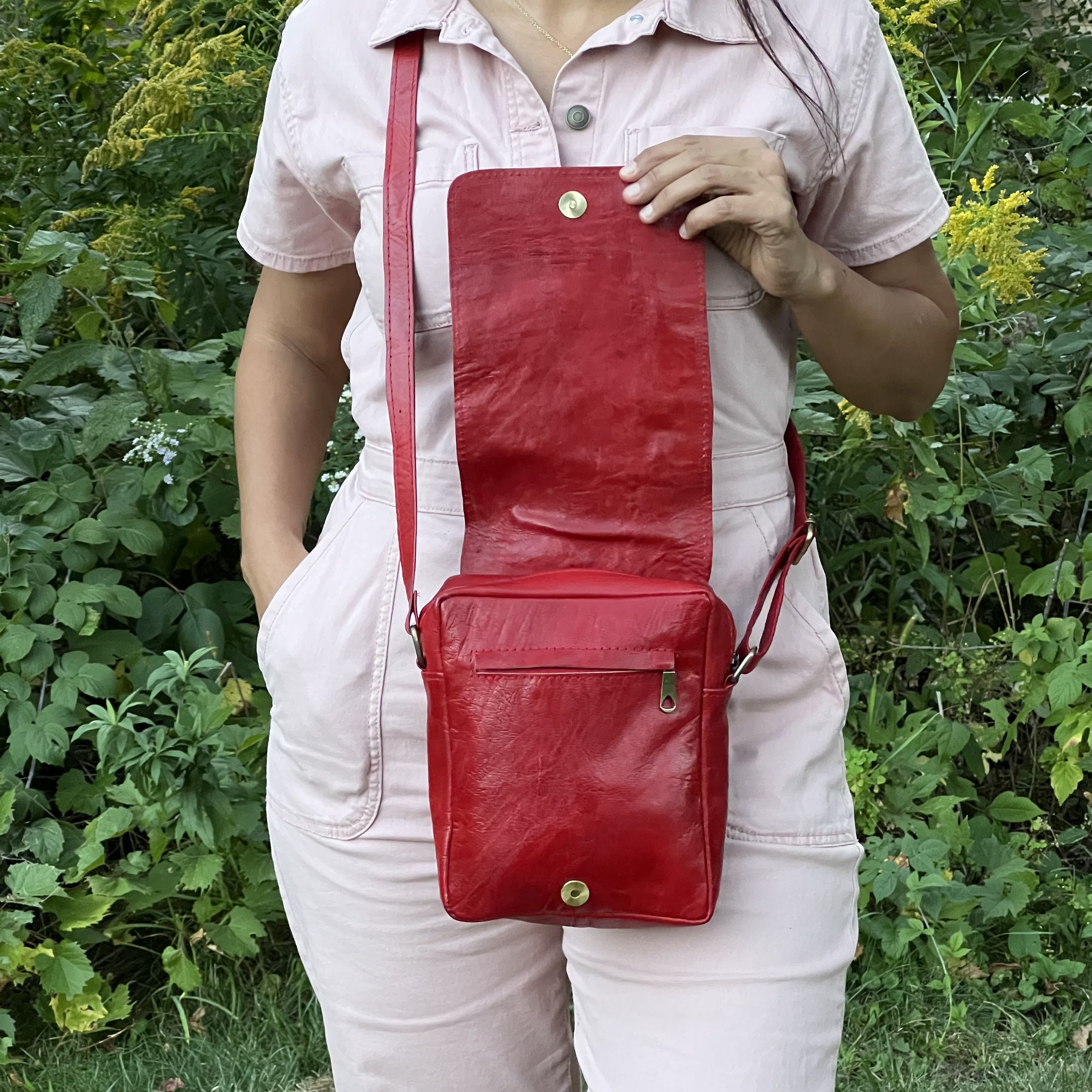 Rene Leather Crossbody Bag