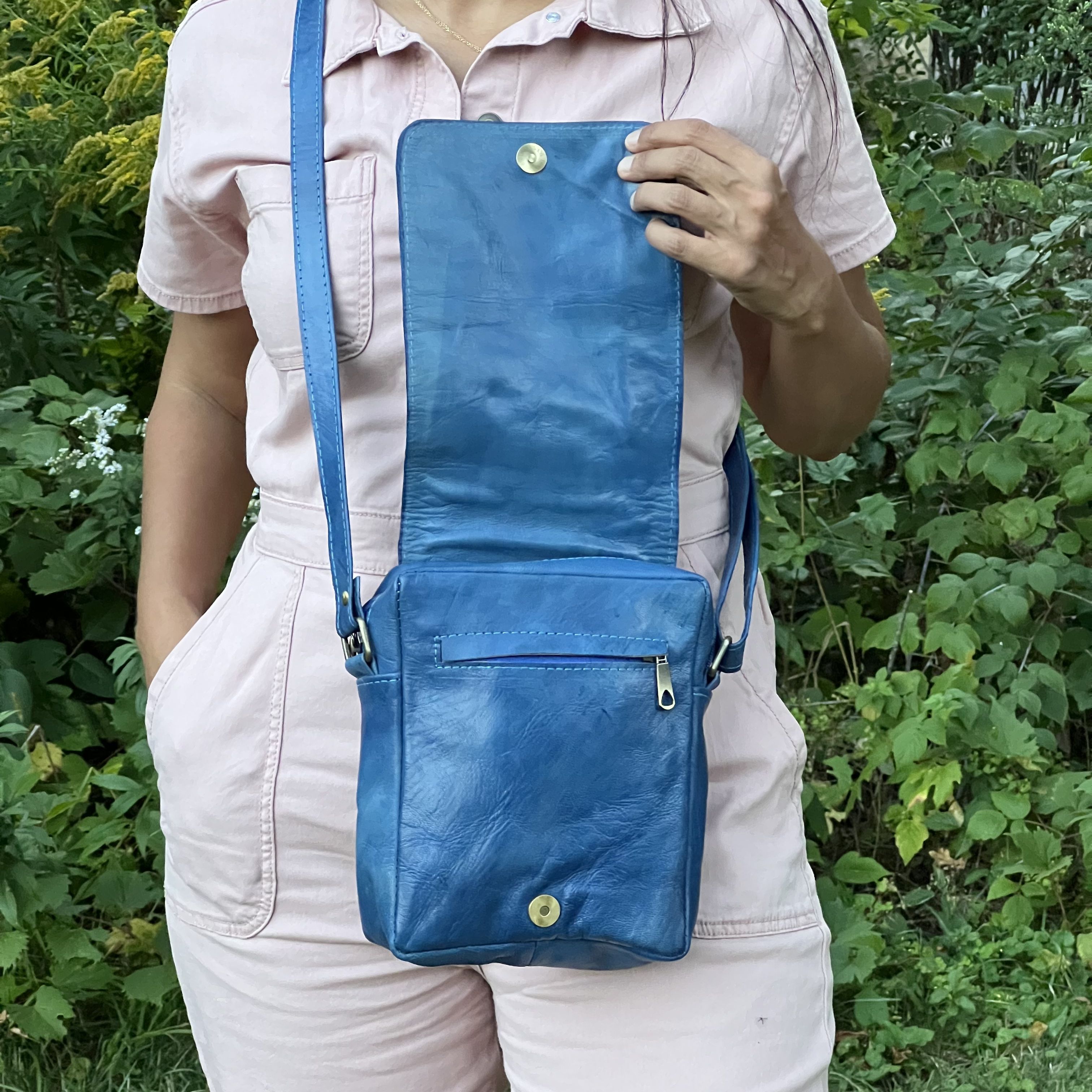 Rene Leather Crossbody Bag