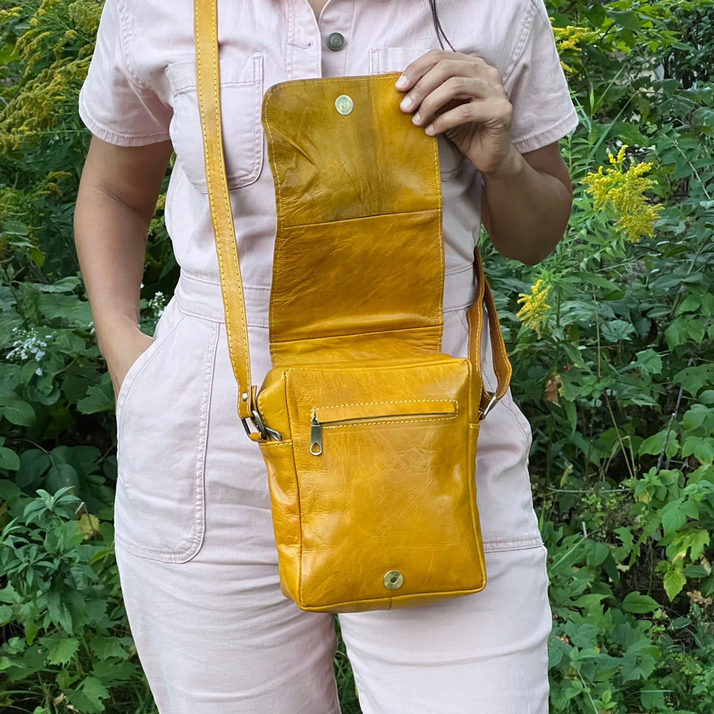 Rene Leather Crossbody Bag