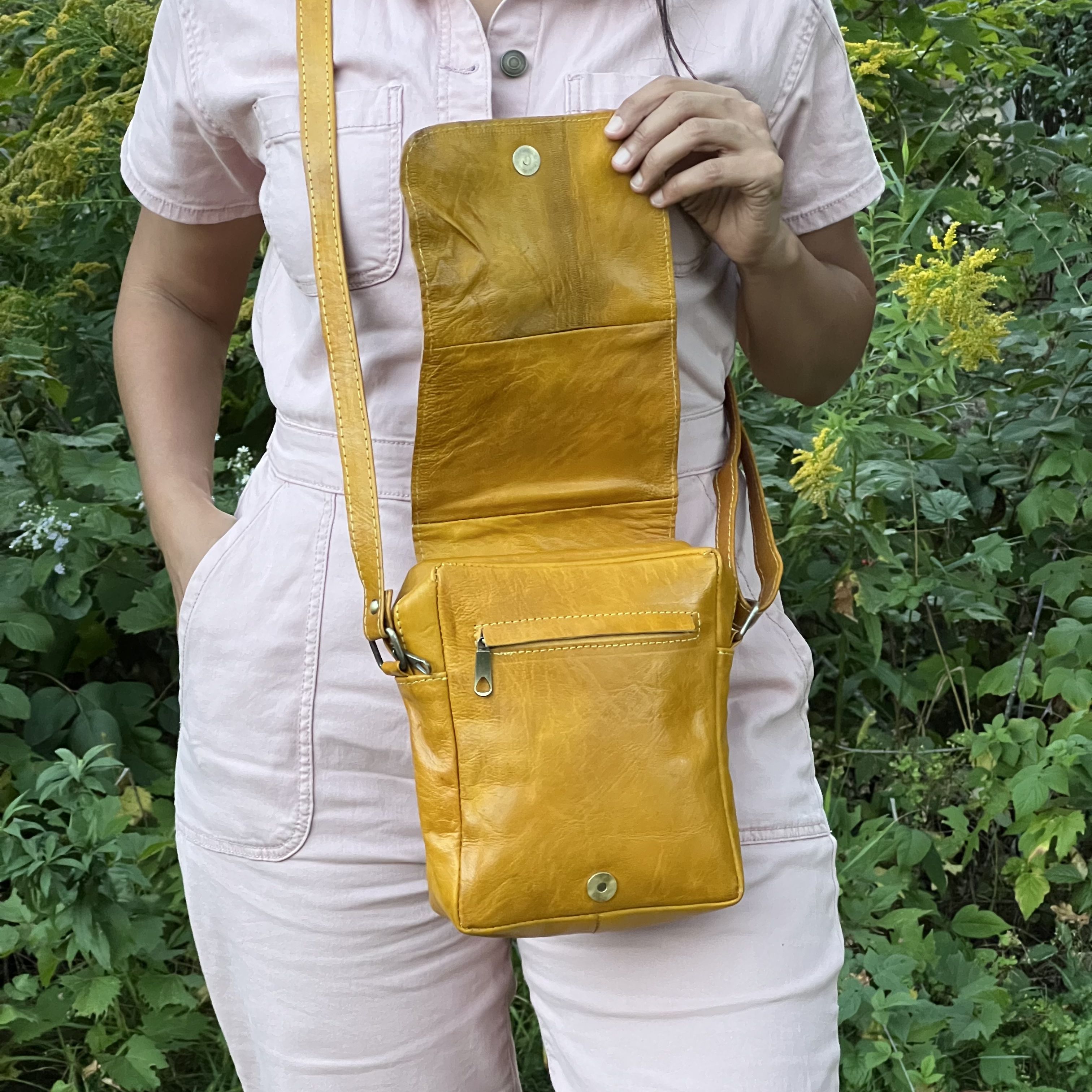 Rene Leather Crossbody Bag