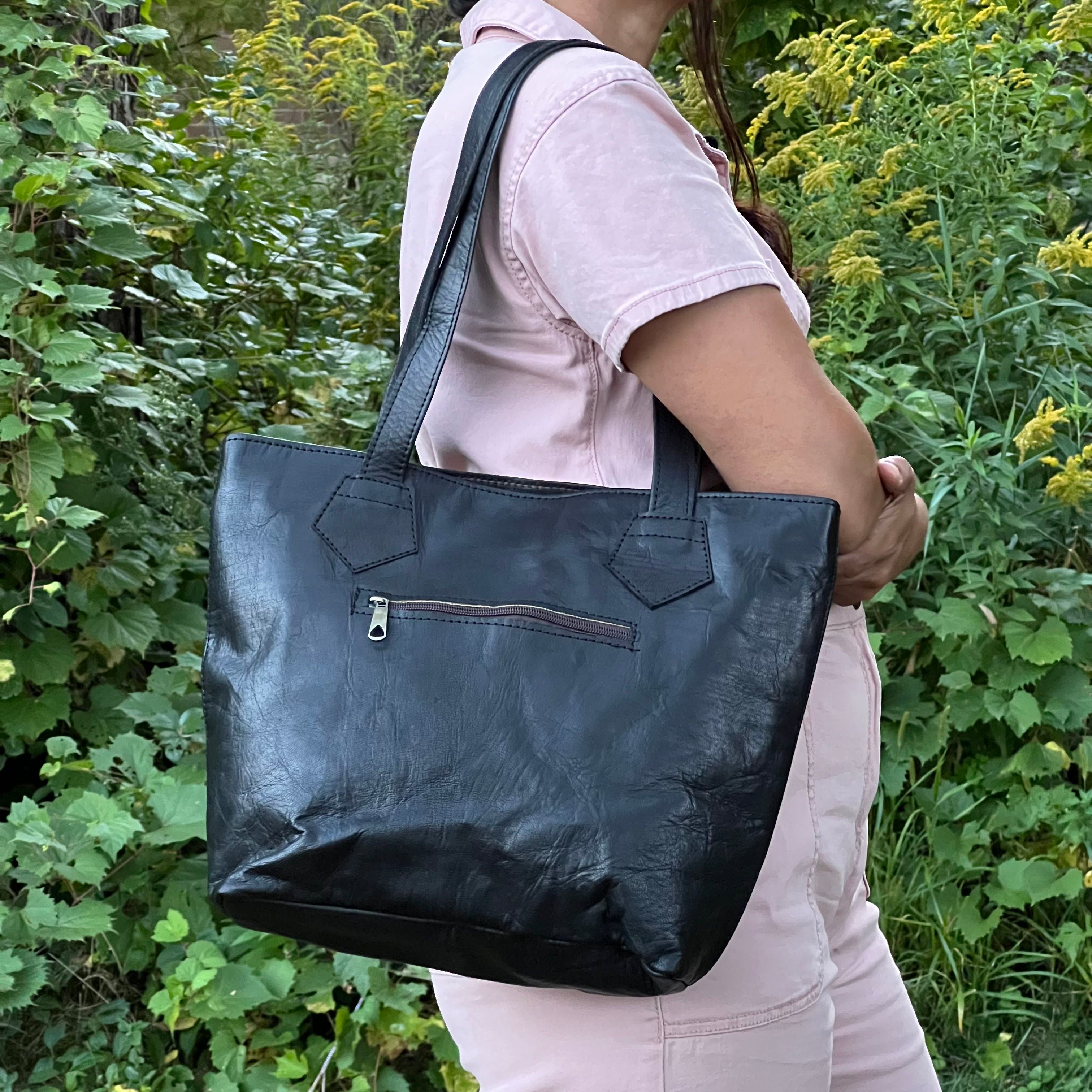 Olivia Leather Tote Bag