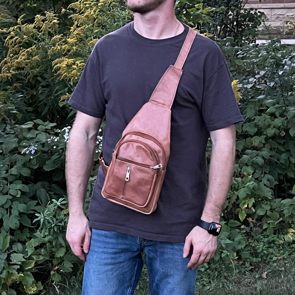 Alexis Leather Sling Crossbody Bag