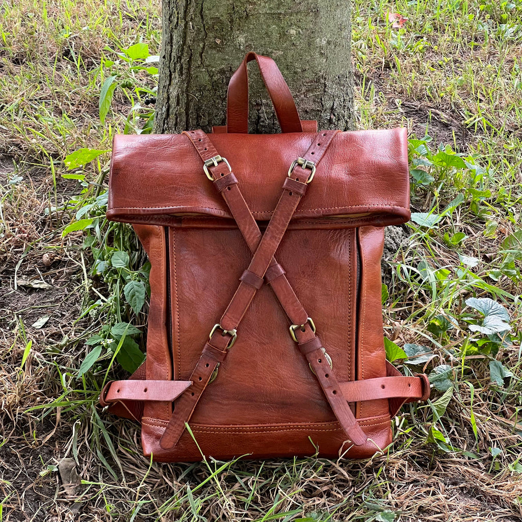Grec Leather Backpack