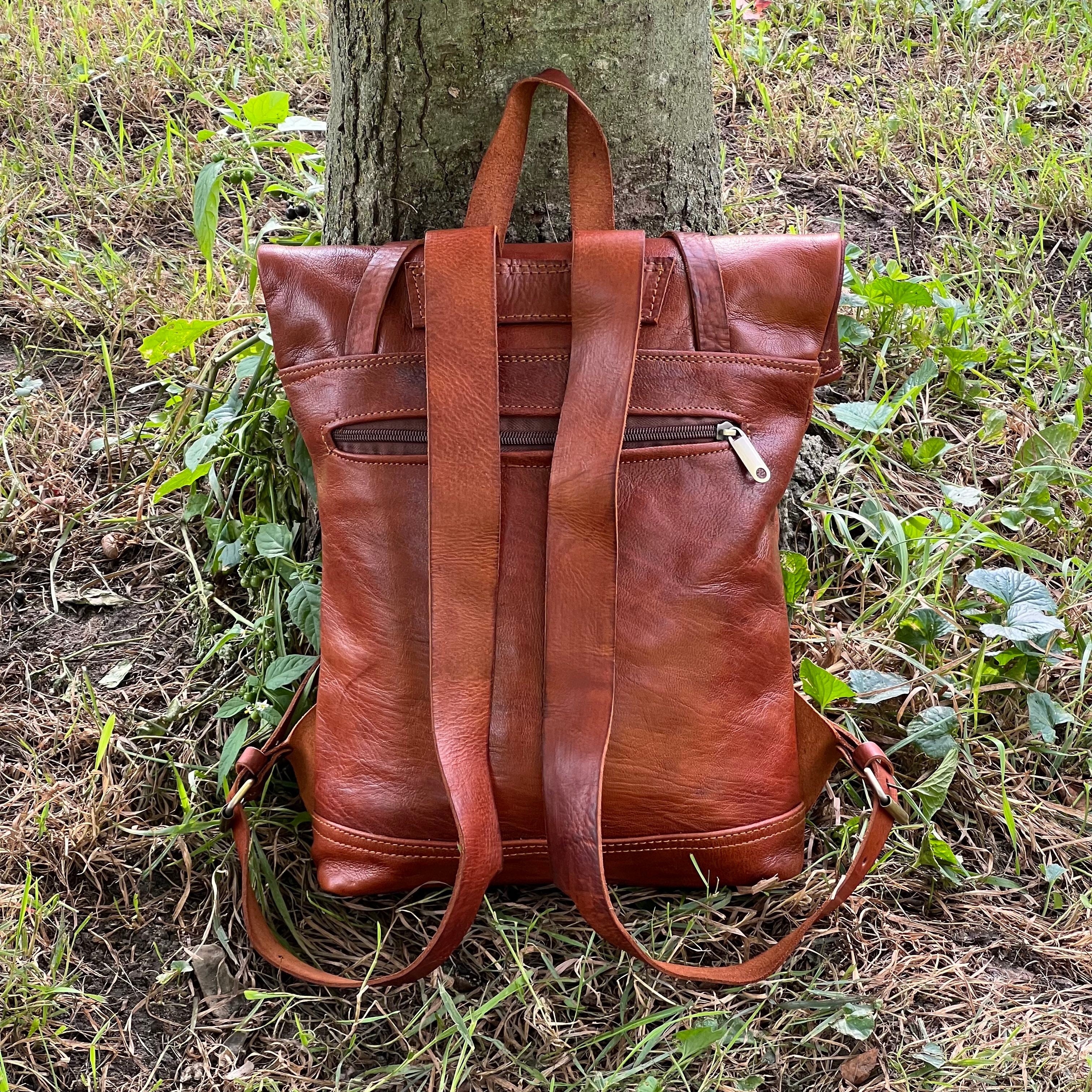 Grec Leather Backpack