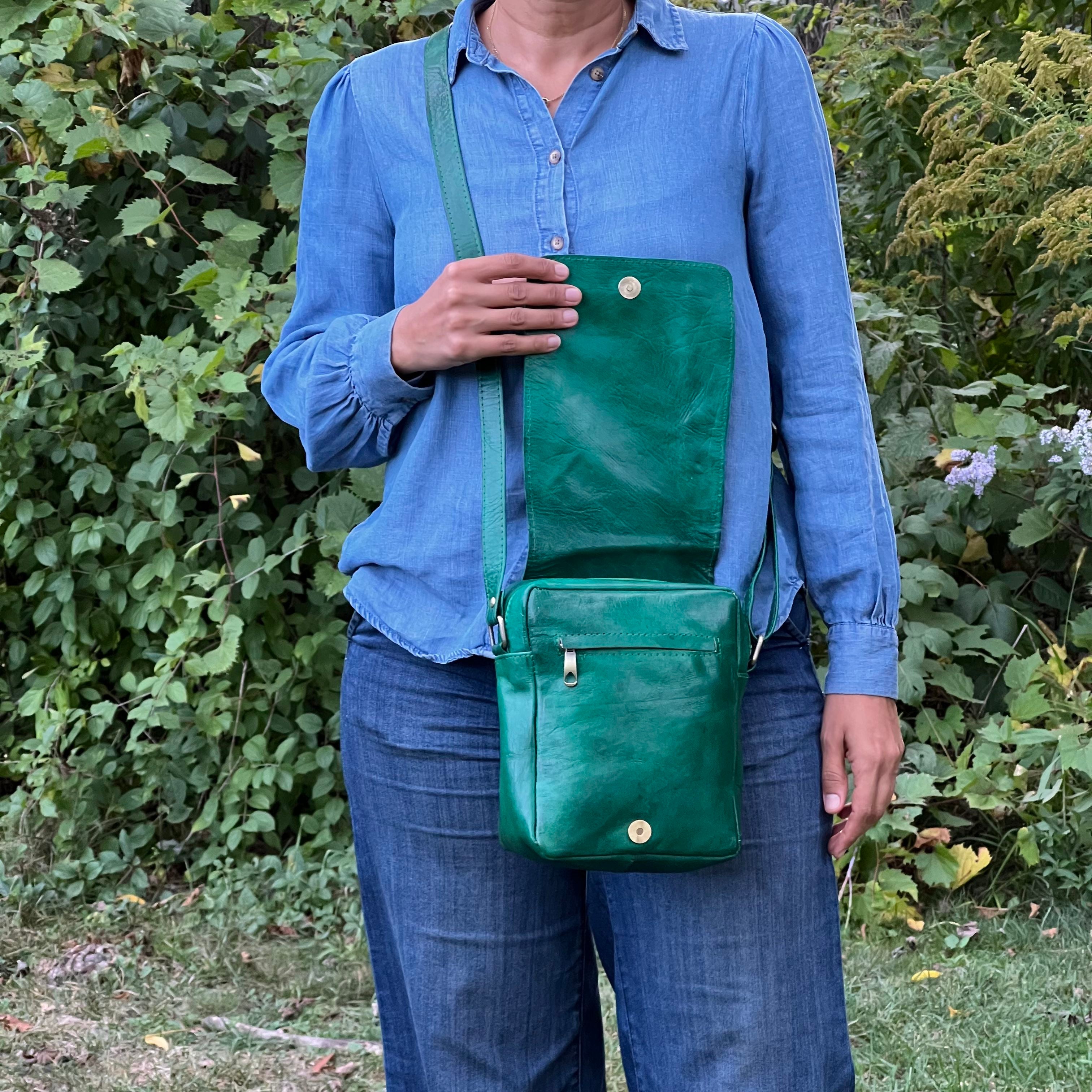 Rene Leather Crossbody Bag