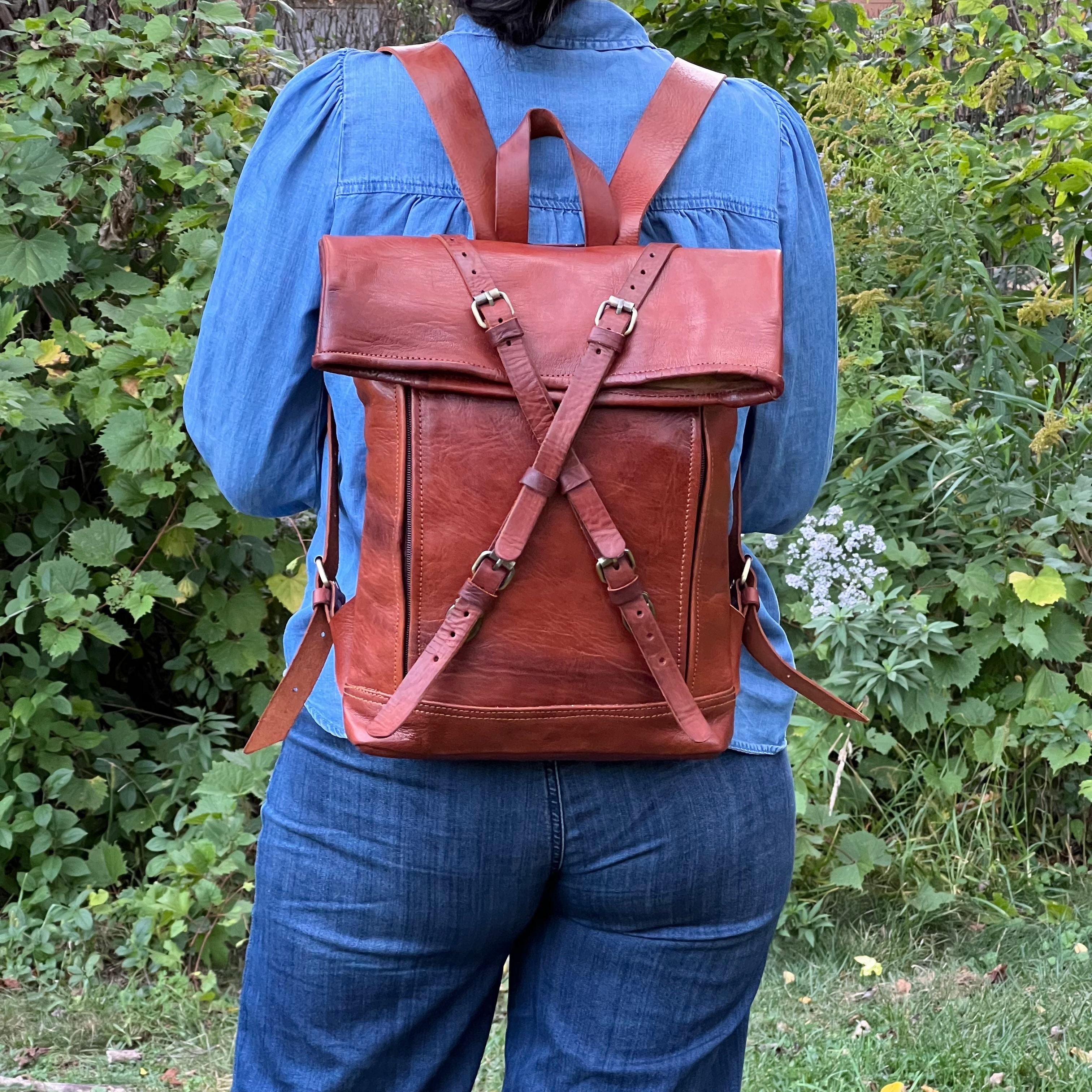 Grec Leather Backpack