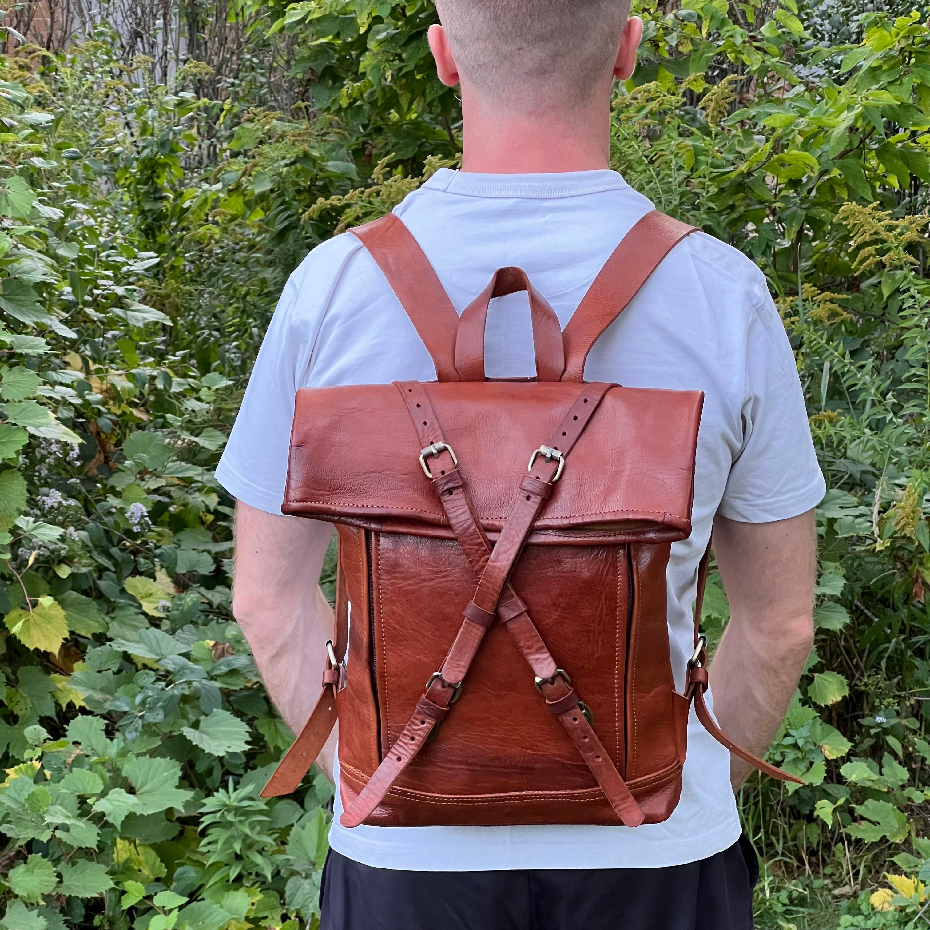 Grec Leather Backpack