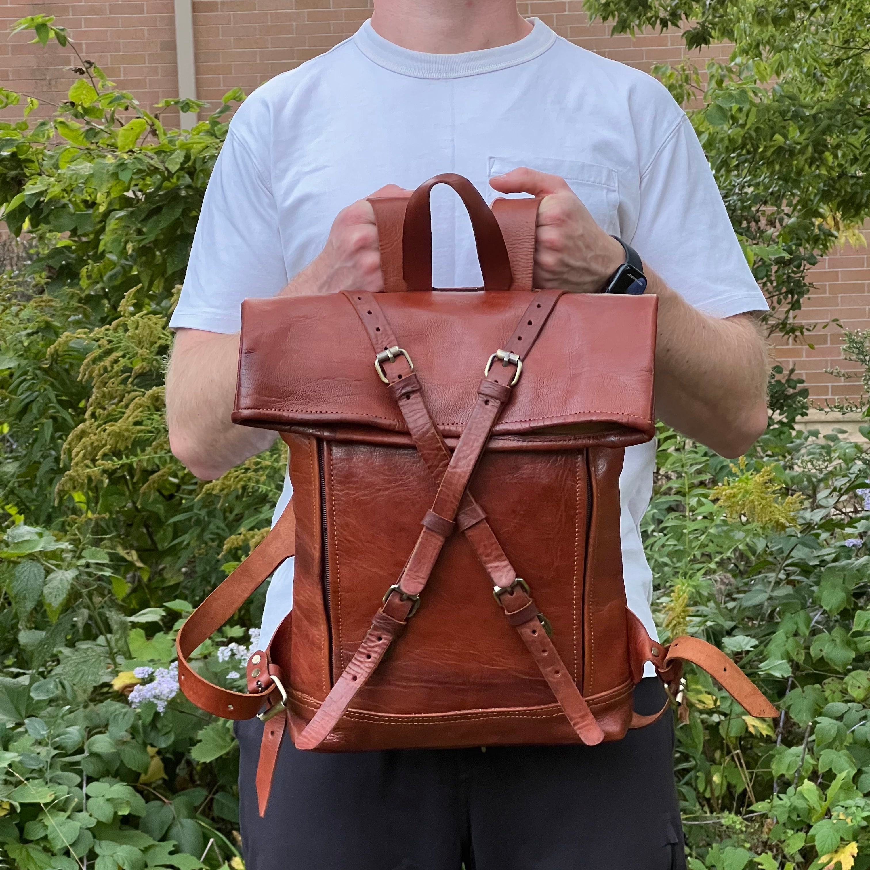 Grec Leather Backpack